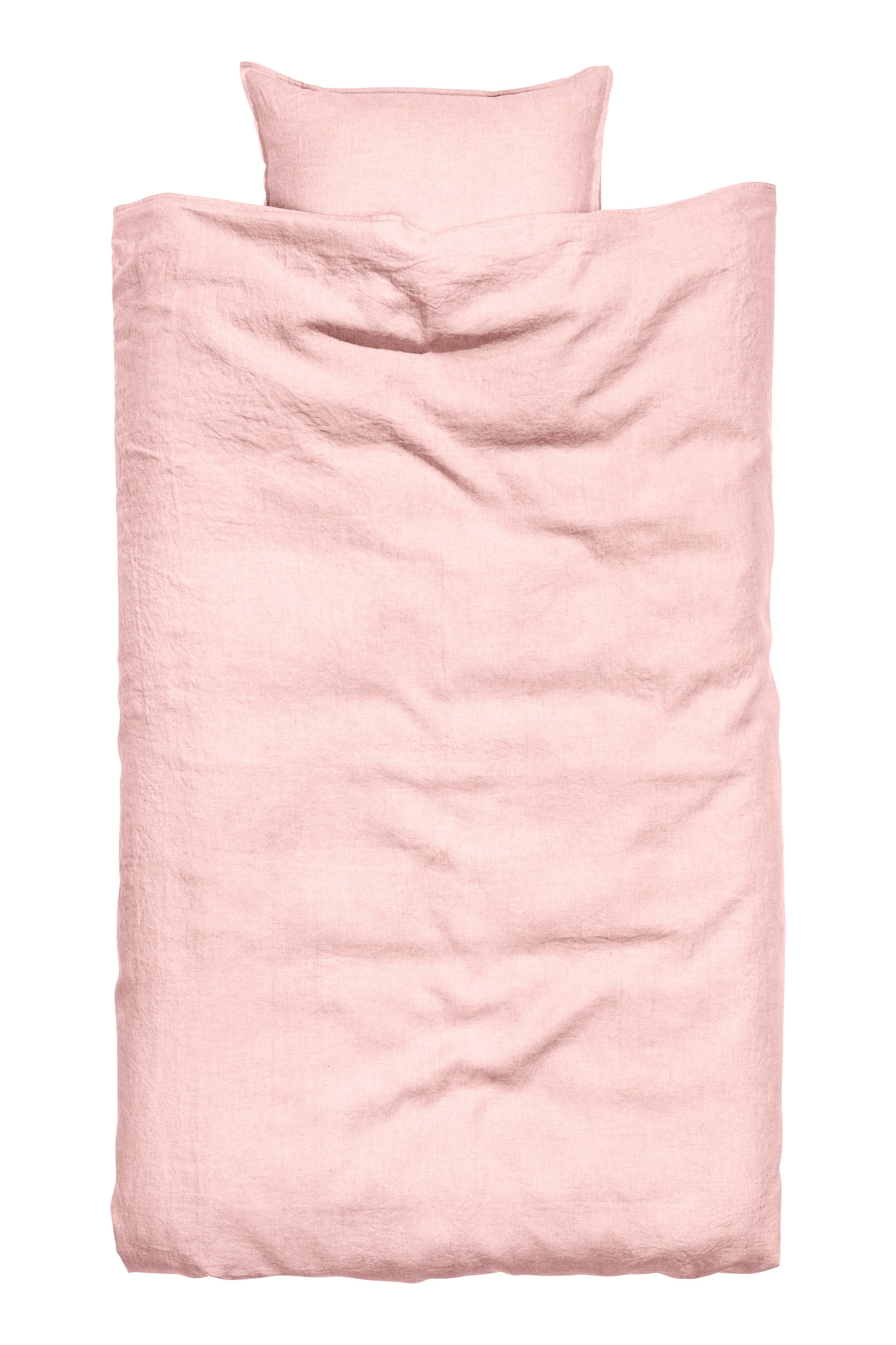 Visa större bild: Enkelt påslakanset i linne - Dusky pink - Home All | H&M FI 1