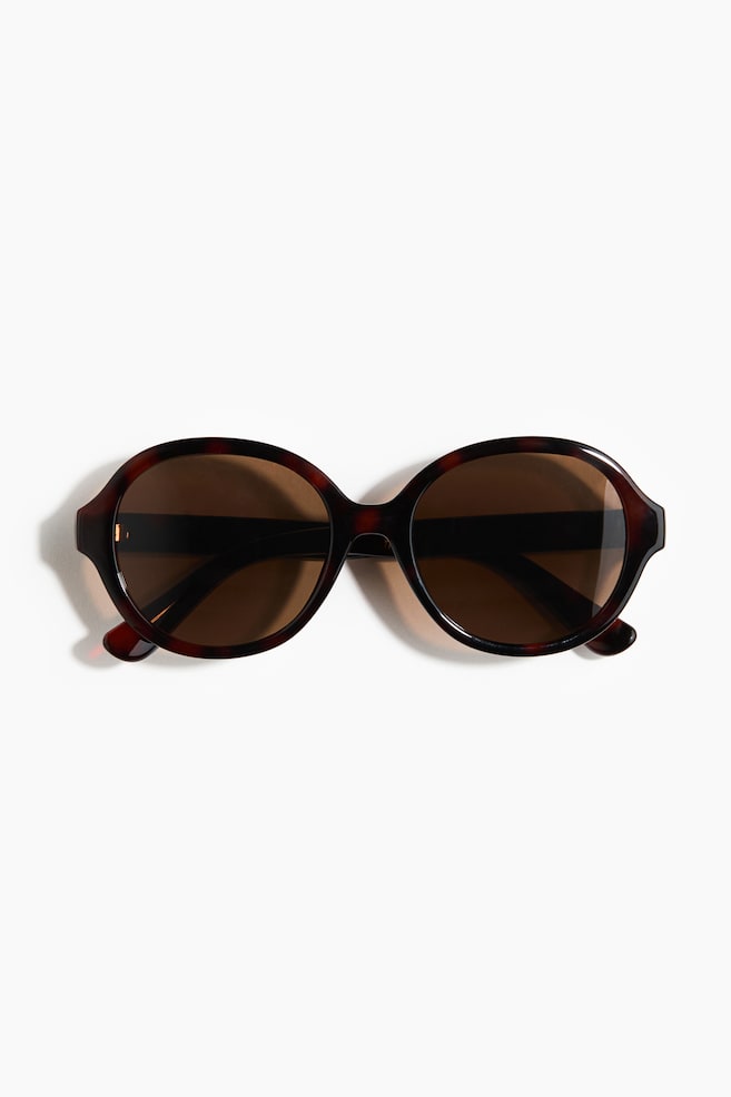 Round Sunglasses - Dark brown - 1