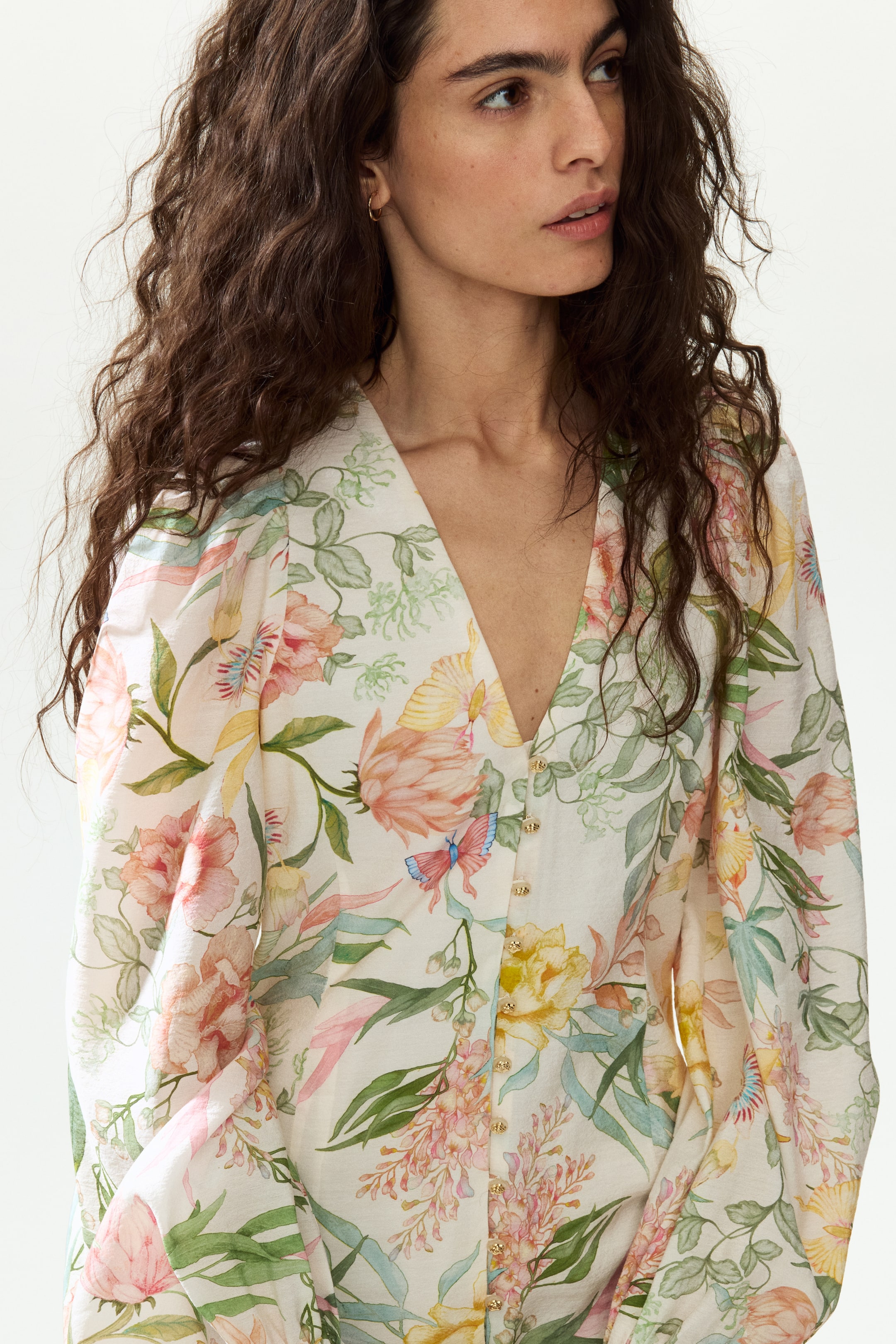 Robe tunique à manches ballon