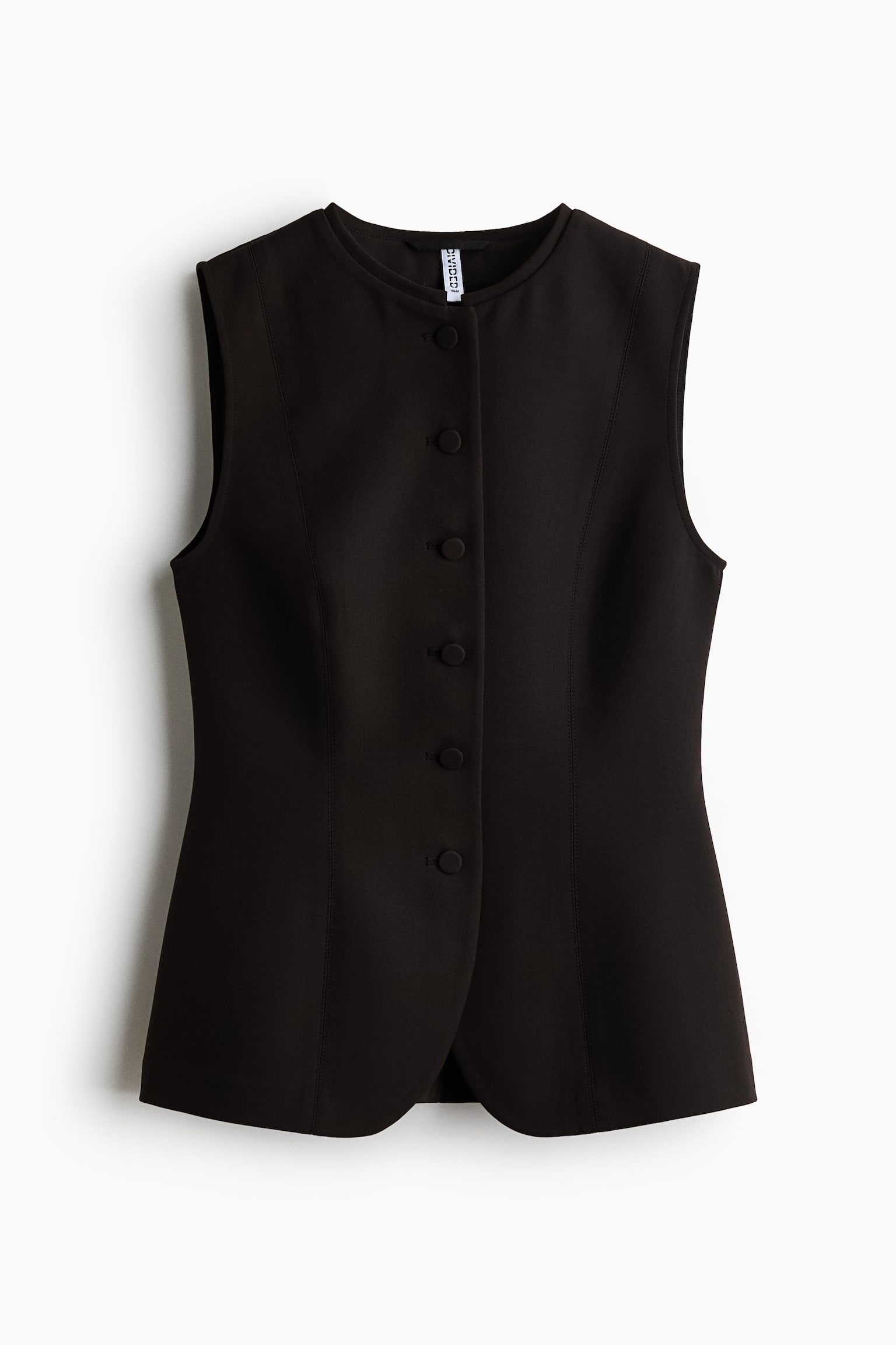 Женский жилет H&M Fitted Vest, цвет: Чёрный — фото 1