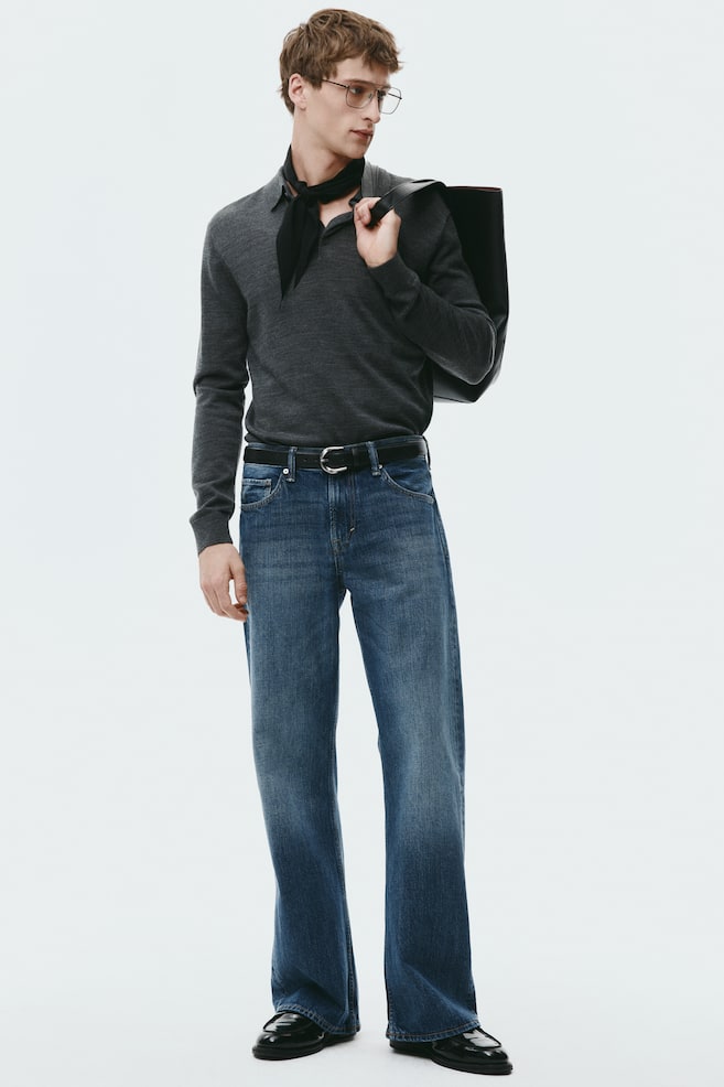 Relaxed Bootcut Jeans - Denim blue/Light denim blue/Denim blue - 1