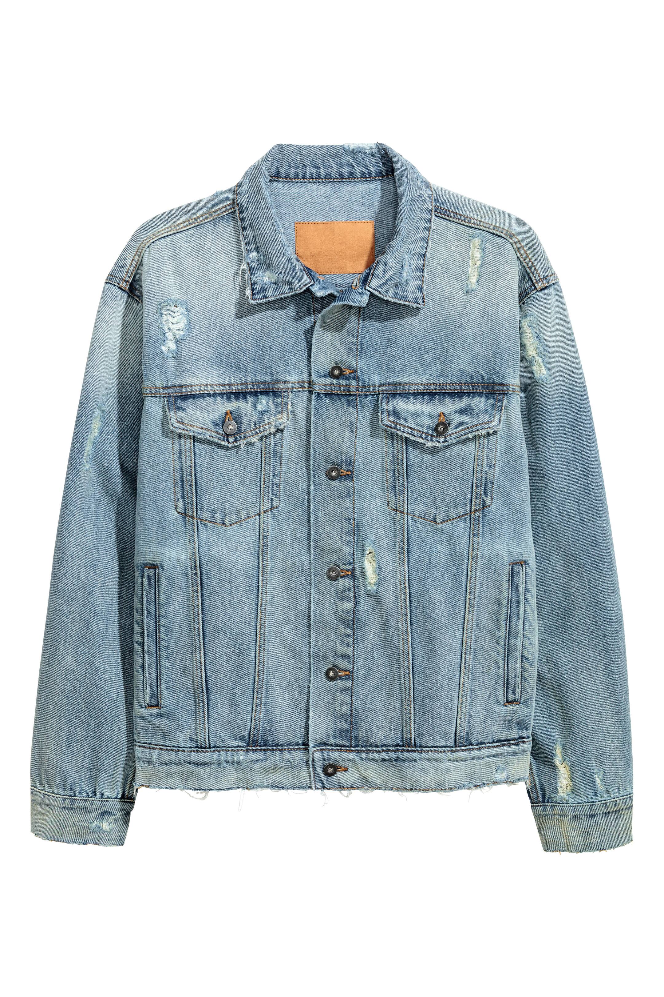 View larger image: Distressed Denim Jacket - Light denim blue - Men | H&M US 1
