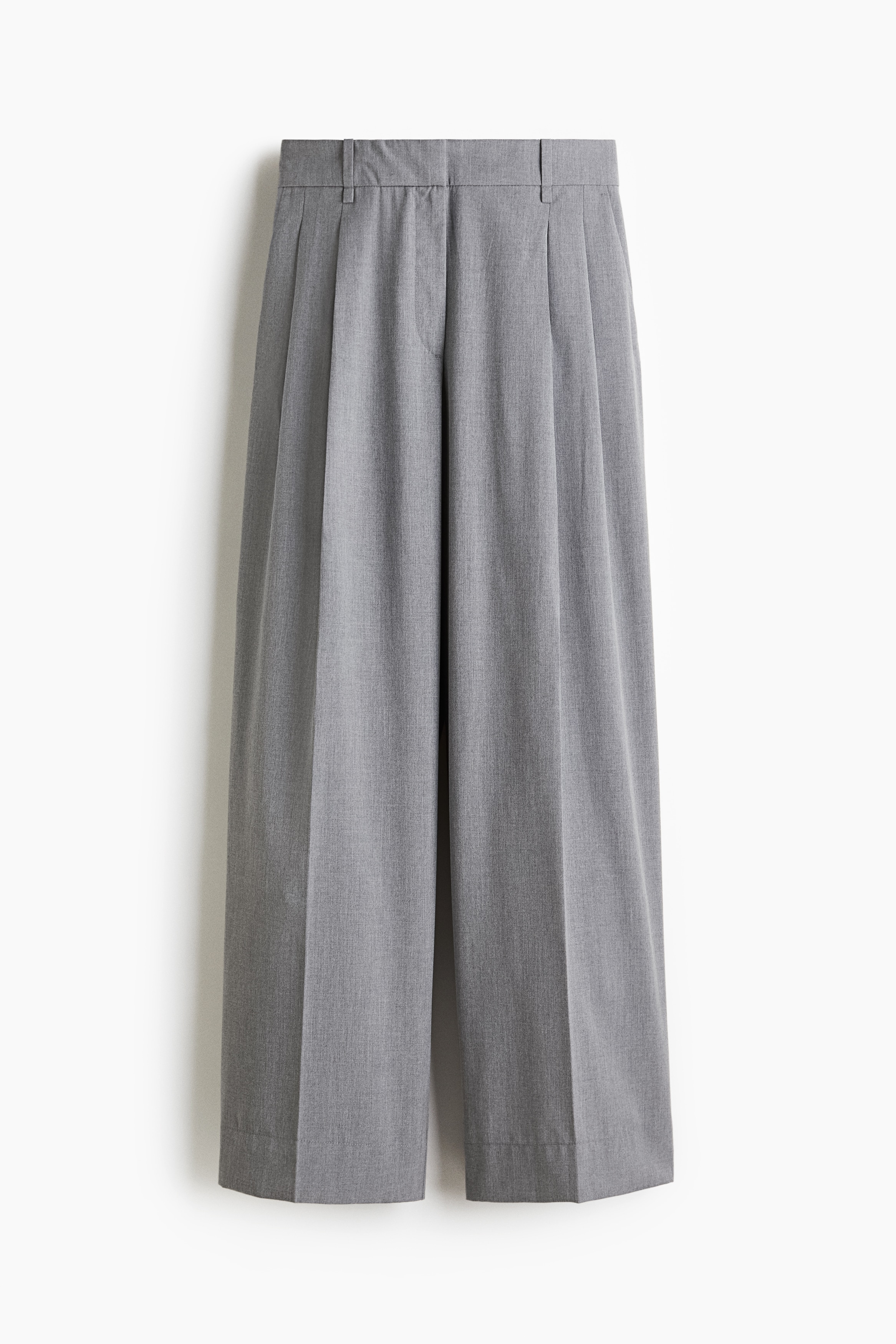 Wide Leg Tailored Pants - Grey marle/Dark brown/Light beige/Burgundy/Dark brown/Beige marle/Black