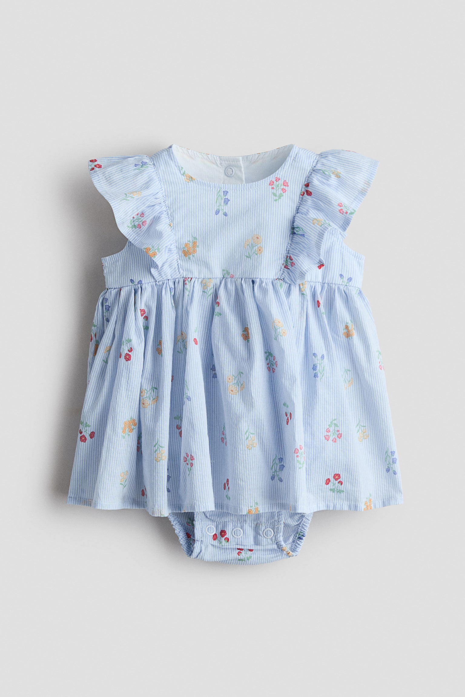 Frill-trimmed bodysuit dress - 1