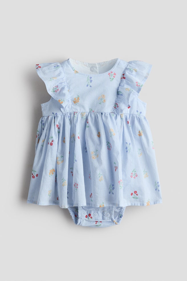 Bodykleid mit Volants - Hellblau/Geblümt/Rosa/Geblümt/Weiß/Geblümt/Cremefarben/Geblümt/Weiß/Hellgelb - 1