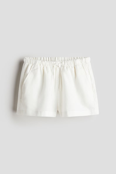 リネンブレンド プルオンショートパンツ