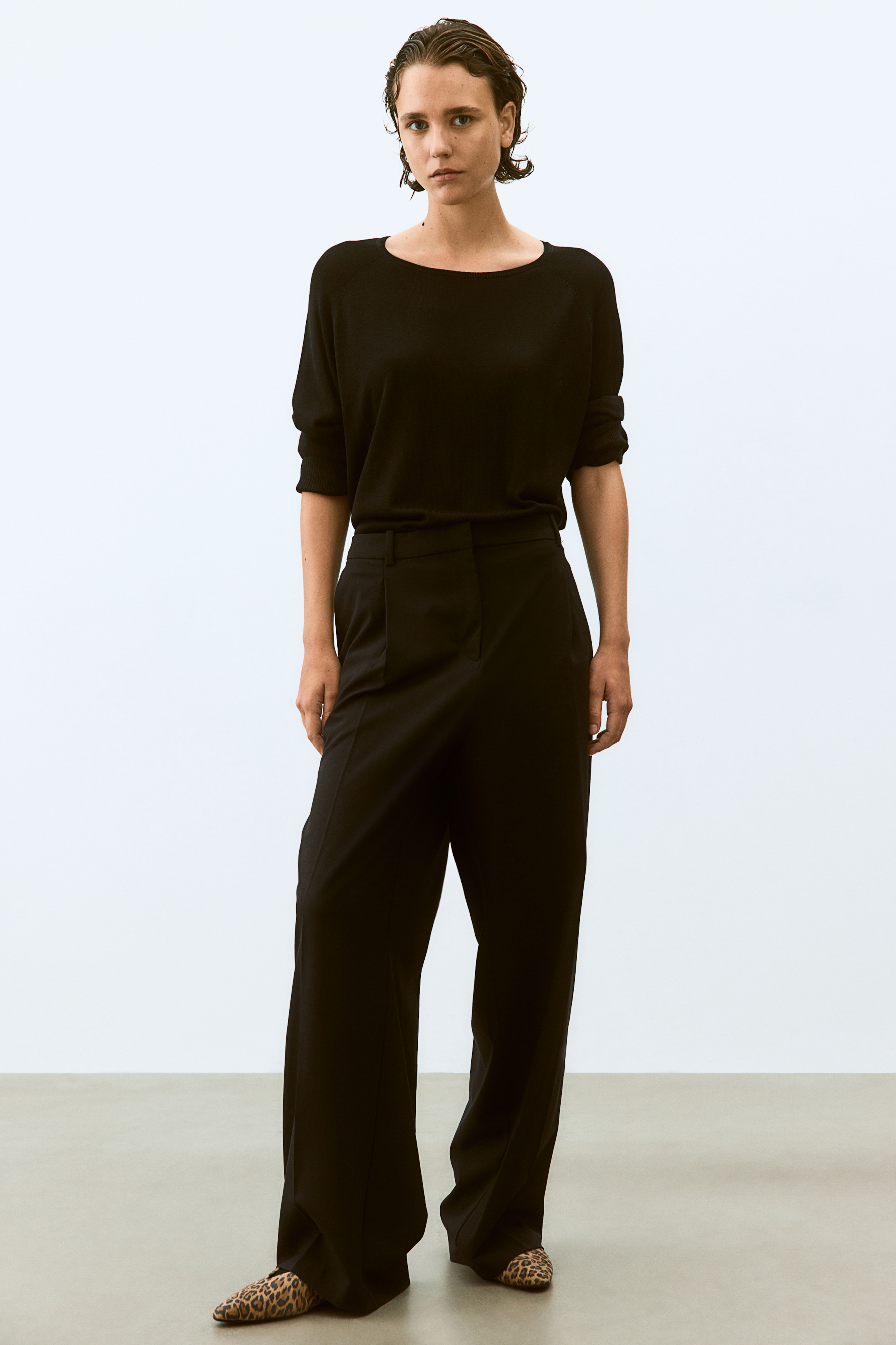 H&m women's wide leg trousers best sale