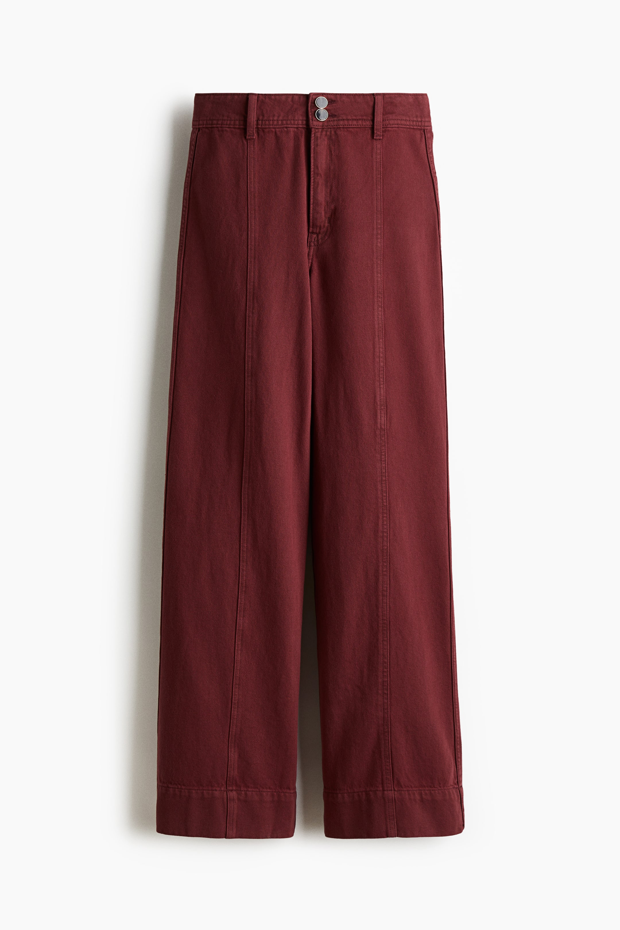 View larger image: Wide High Jeans - Brick red - Ladies | H&M 5
