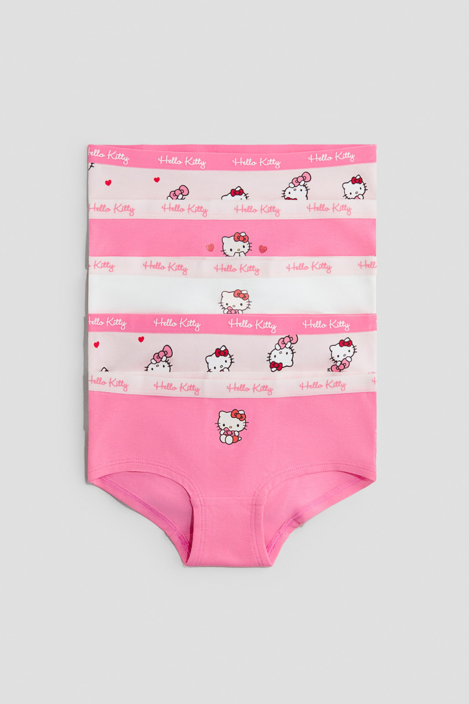 Hipsters con stampa 5 pezzi - Rosa chiaro/Hello Kitty