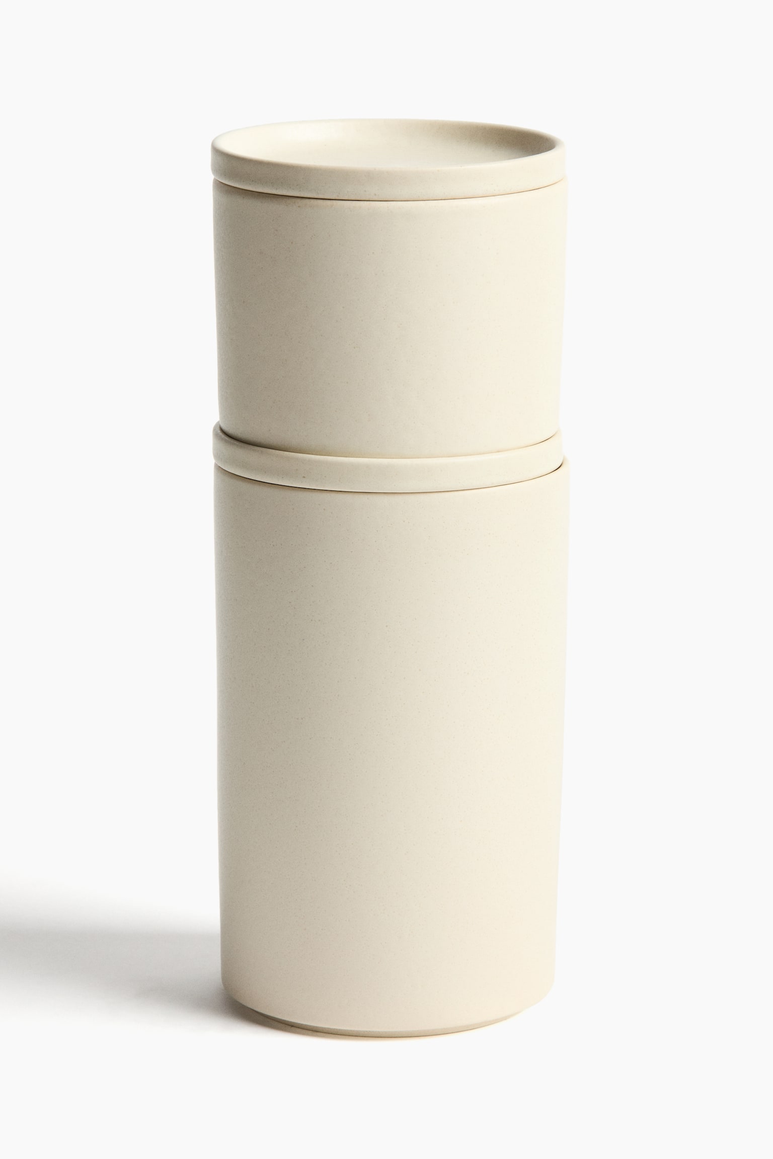 צנצנת קטנה עם זיגוג ריאקטיבי - בז' בהיר - 7