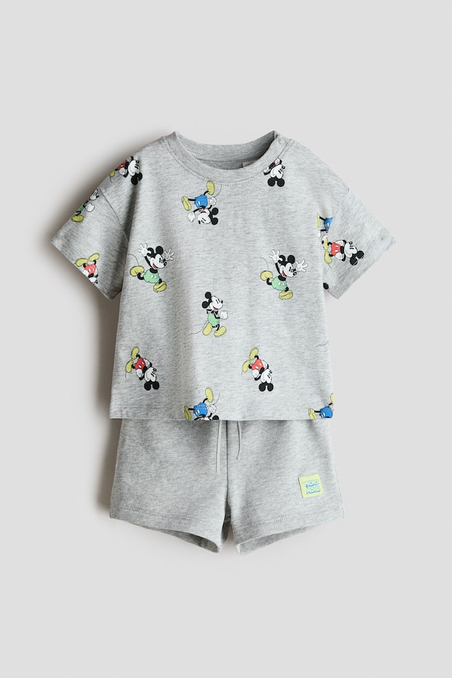 2-Piece Printed Set - Light gray/Mickey Mouse/White/Mickey Mouse/Beige/Mickey Mouse/Beige/The Lion King/Mint green/The Lion King/White/Mickey Mouse - 1