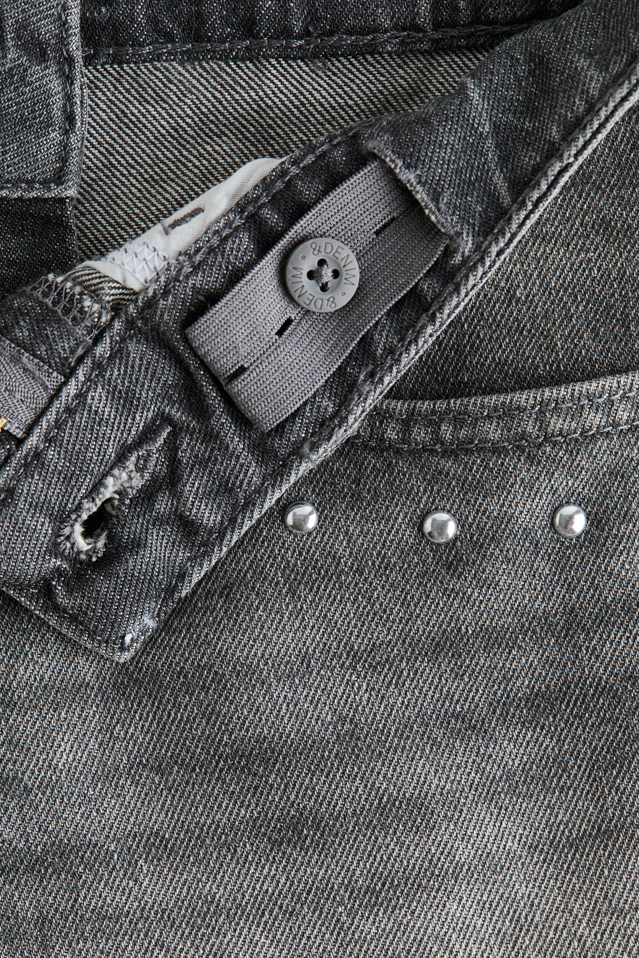 Embroidered-Detail Denim Shorts