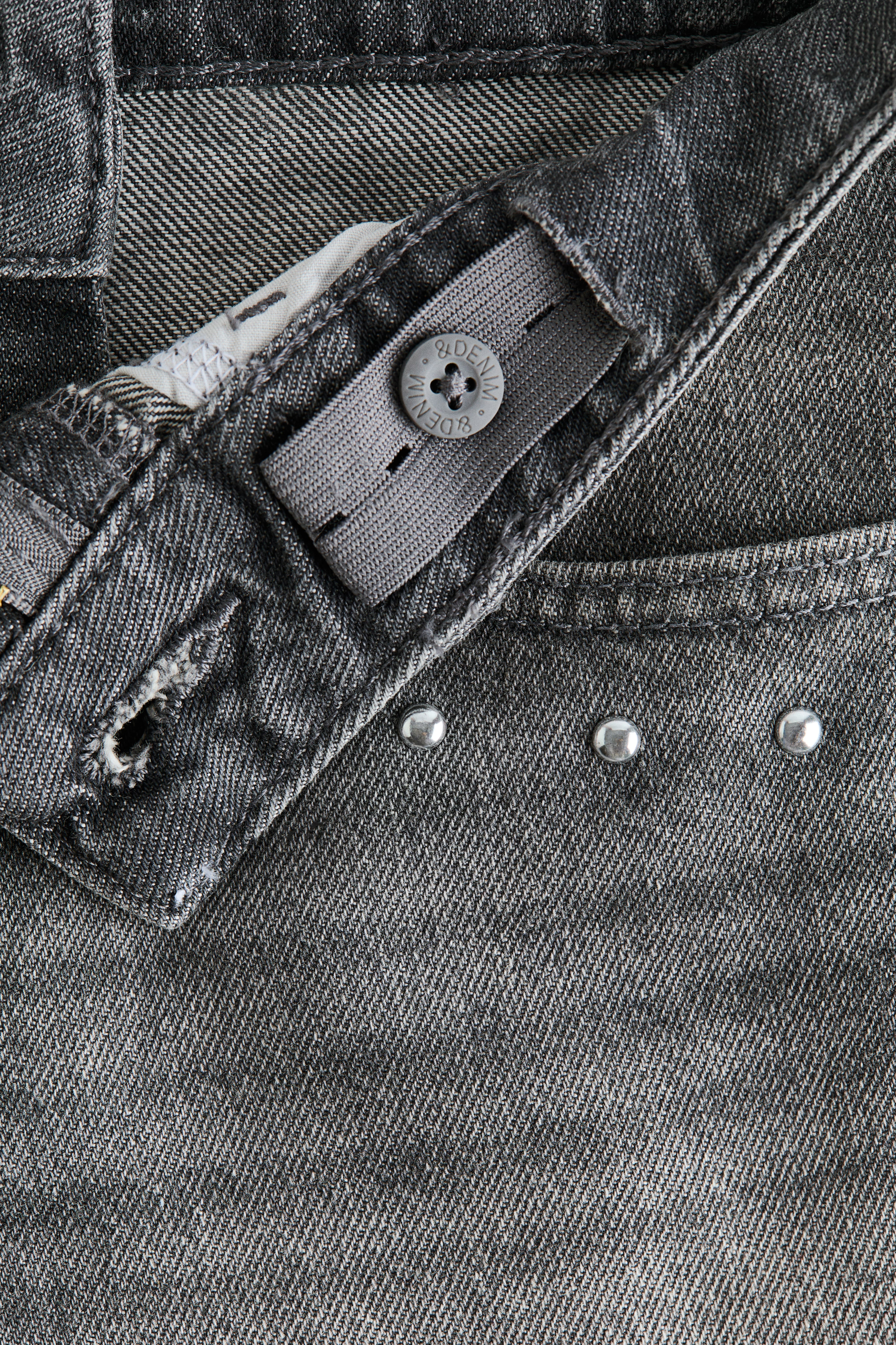 Embroidered-Detail Denim Shorts