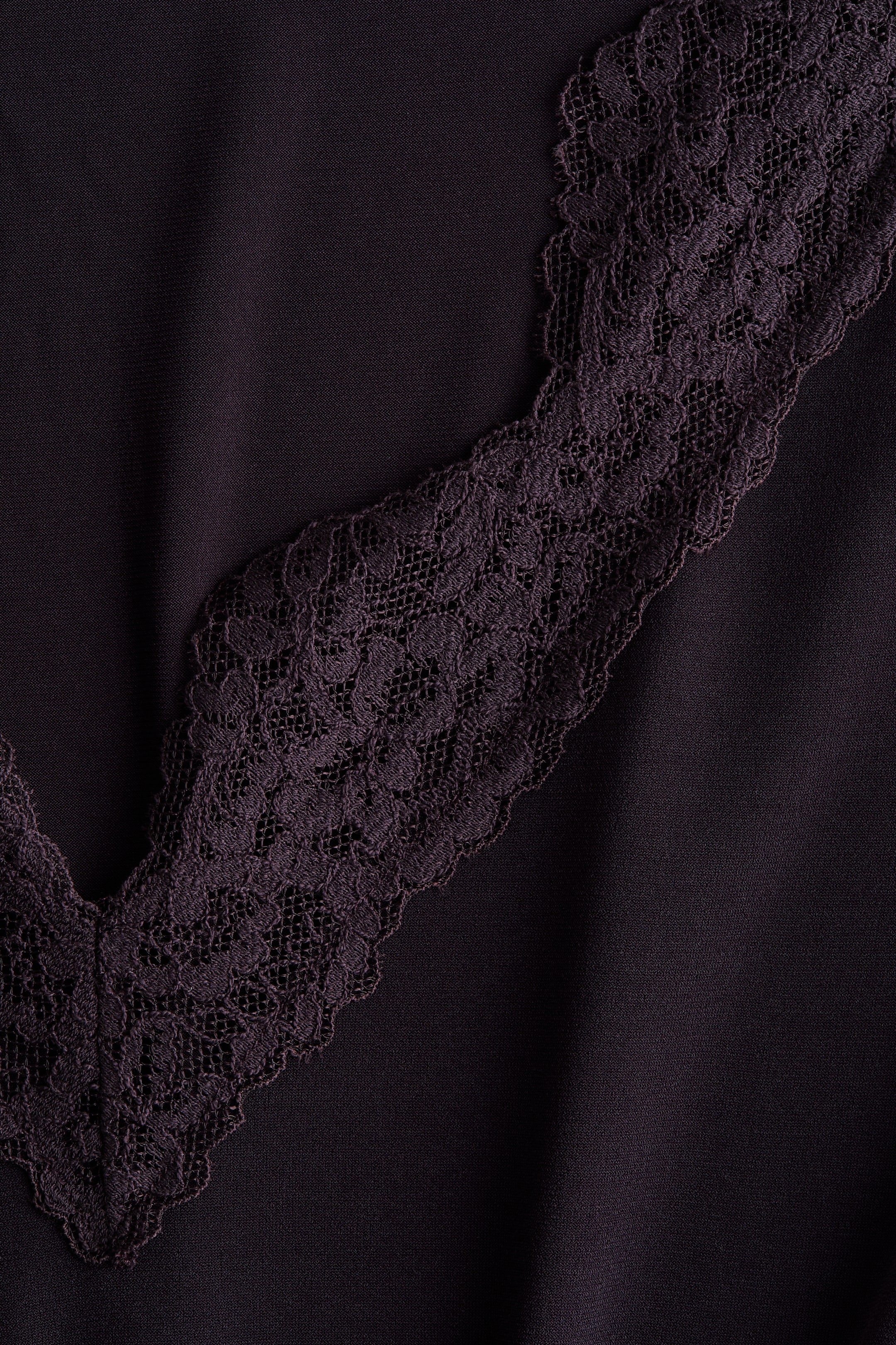 Zobacz większy obraz: Top z koronką - Dark plum purple - ONA | H&M PL 2