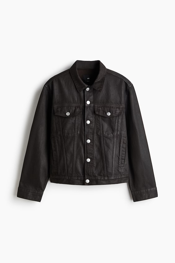 Мужские куртки H&M Coated Denim Trucker Jacket