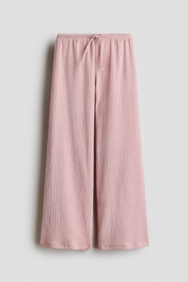 Jerseyhose mit Struktur - Rosa/Weiß/Blau geblümt/Schwarz/Schwarz - 1