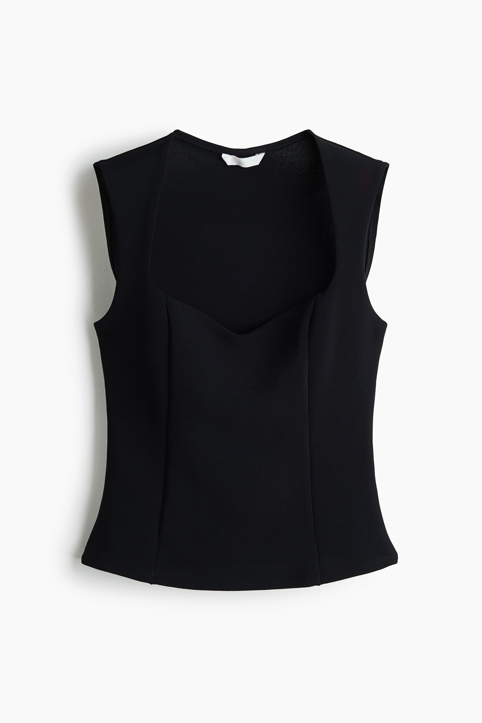 Top sans manches en jersey - Noir/Rouge - 1
