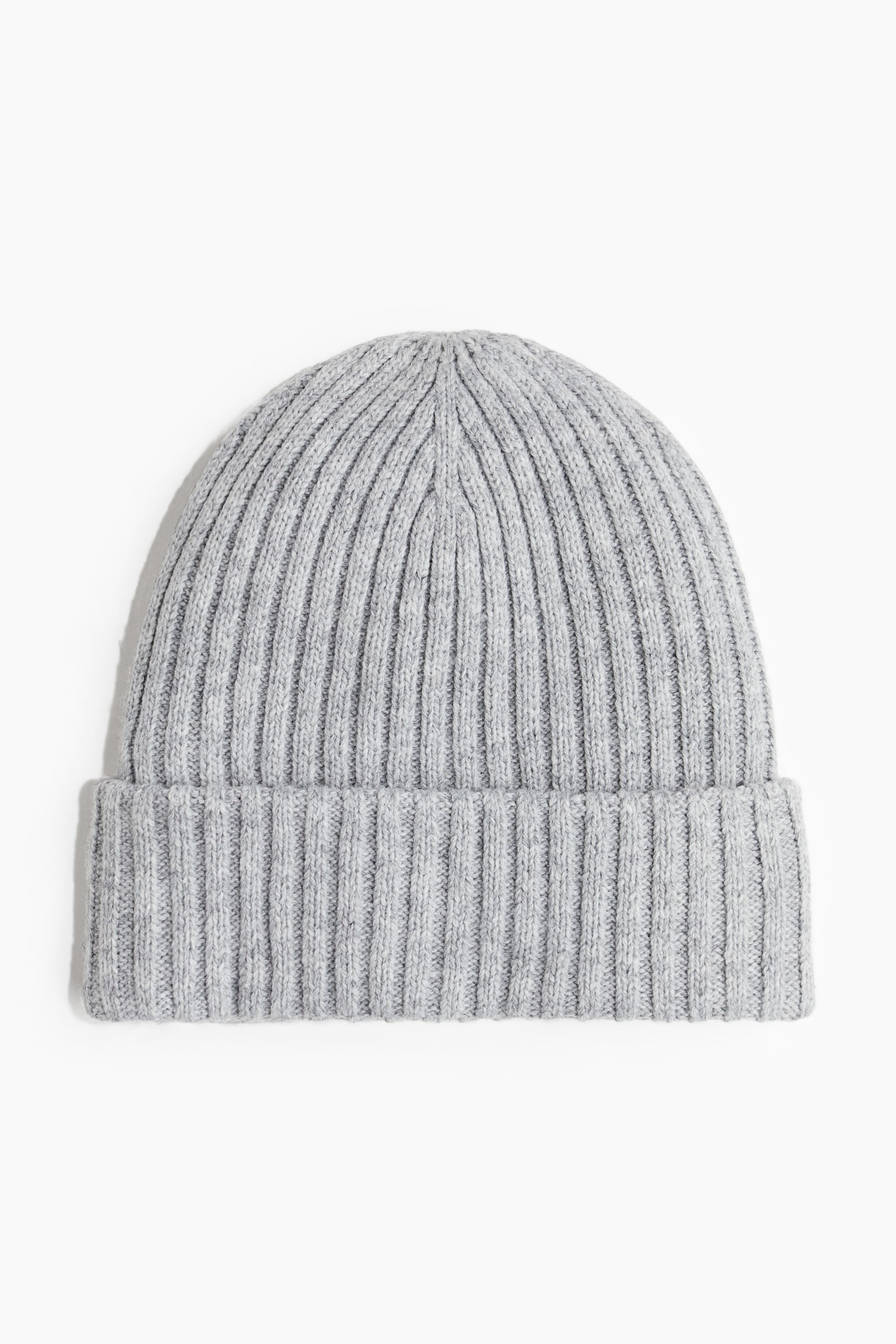 Rib-knit beanie - Light grey marl/Black/Beige marl/Cream - 2