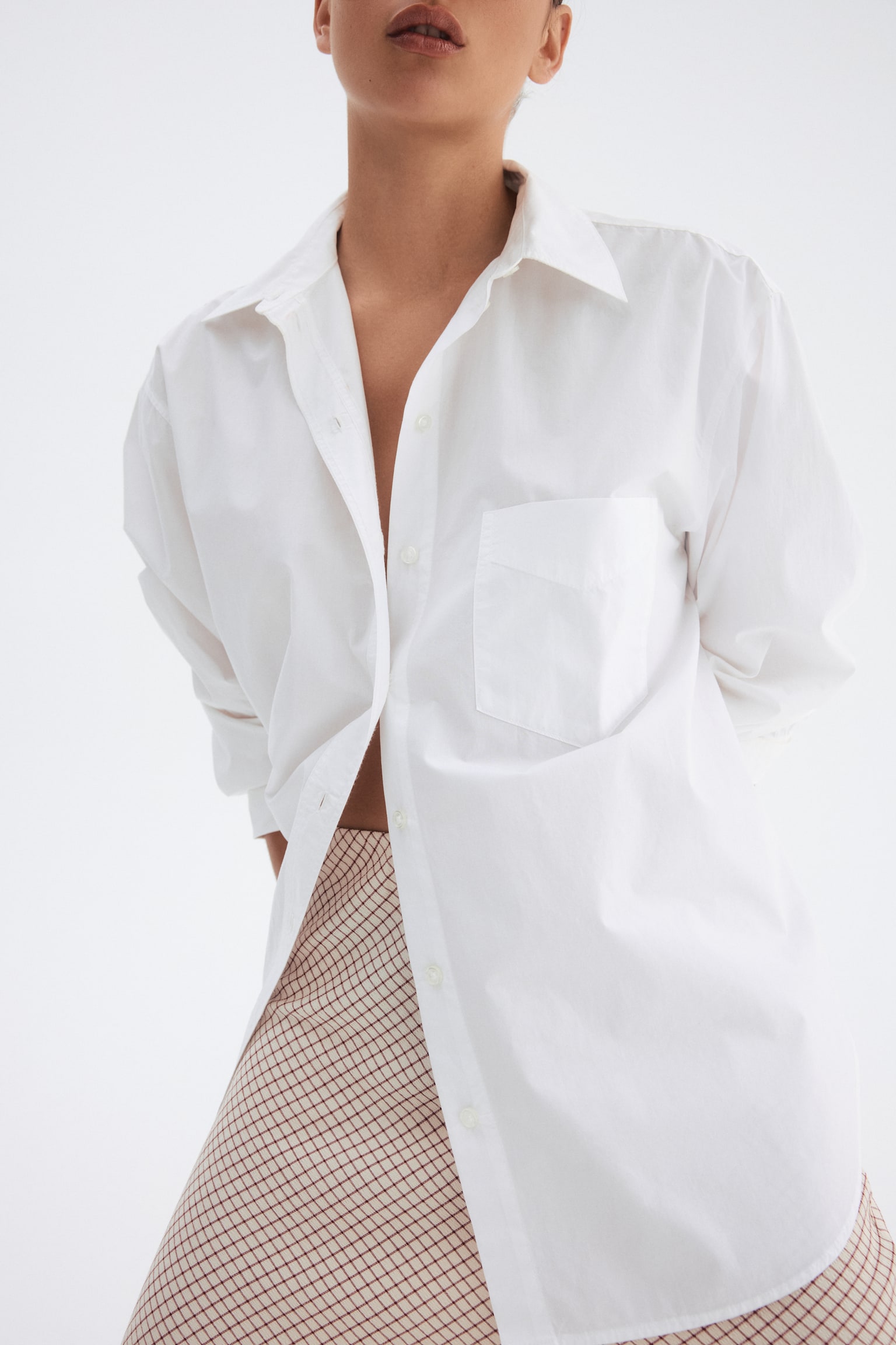 Lange rok - Beige/geruit - 3