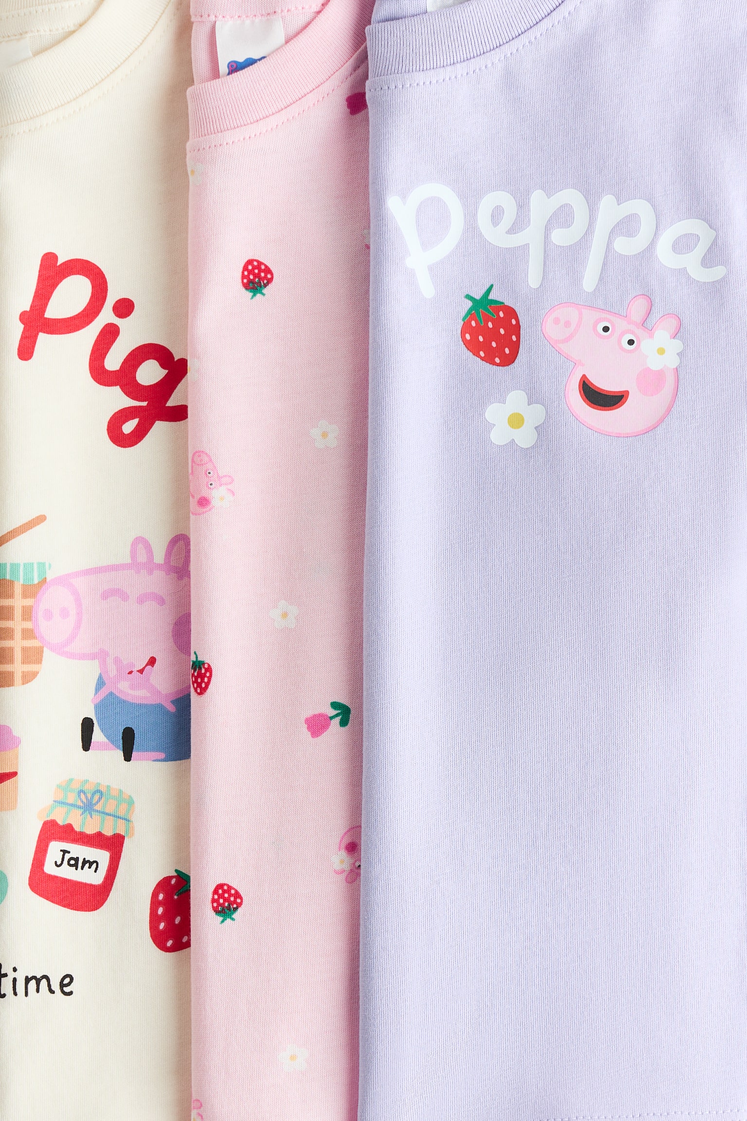 3-pack printed jersey tops - Cream/Peppa Pig/White/Minnie Mouse/Cream/Hello Kitty/Beige/Lilo & Stitch/Light pink/Hello Kitty/Pink/SmileyWorld®/Pink/Aristocats/Cream/Frozen/Light pink/Gabby's Dollhouse/Light turquoise/Frozen/Light green/Lilo & Stitch/Pink/Lilo & Stitch/Light blue/Frozen/Light pink/Lilo & Stitch - 2