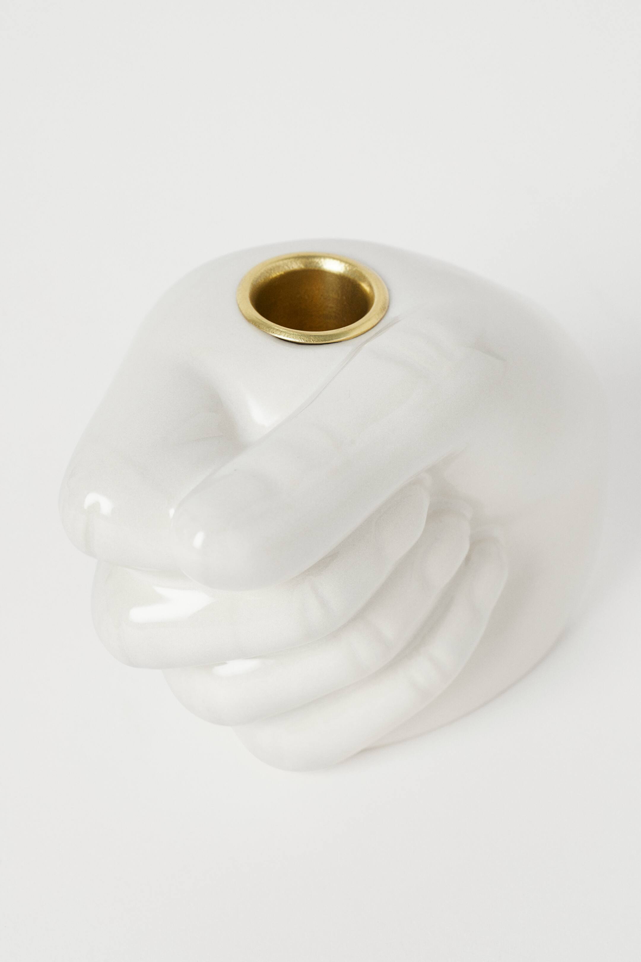 View larger image: Stoneware candlestick - White - Home All | H&M IE 3