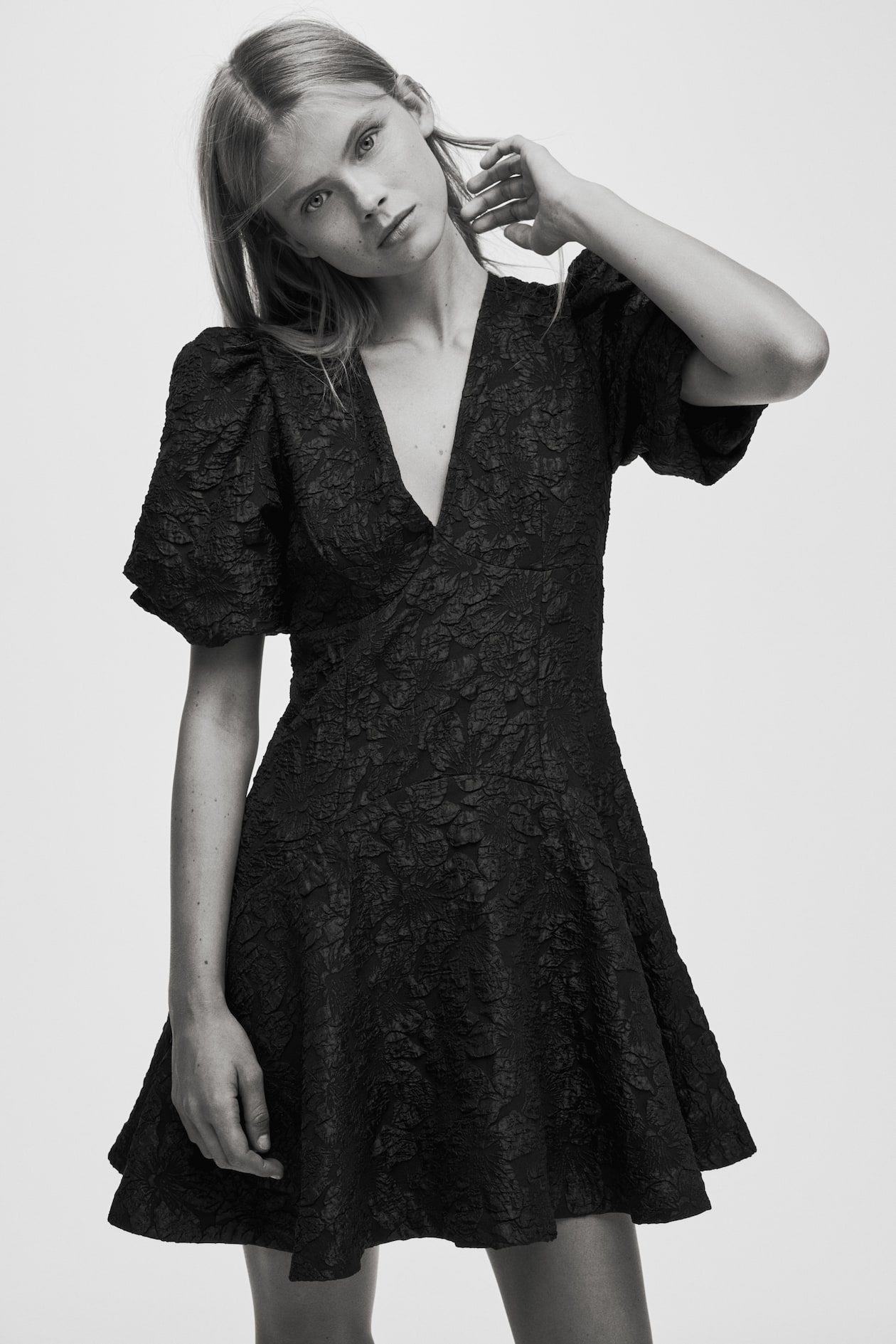 Puff-Sleeved Dress