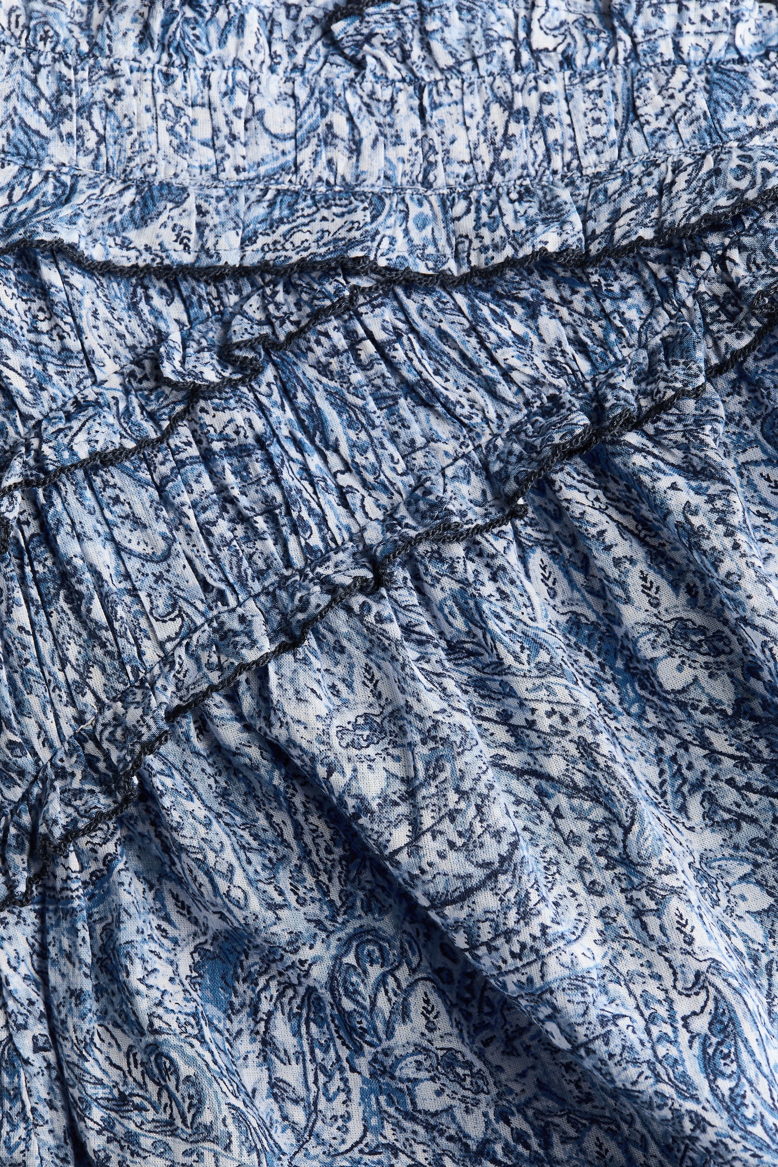 Женская юбка H&M Ruffled Cotton, цвет: Синий — фото 5