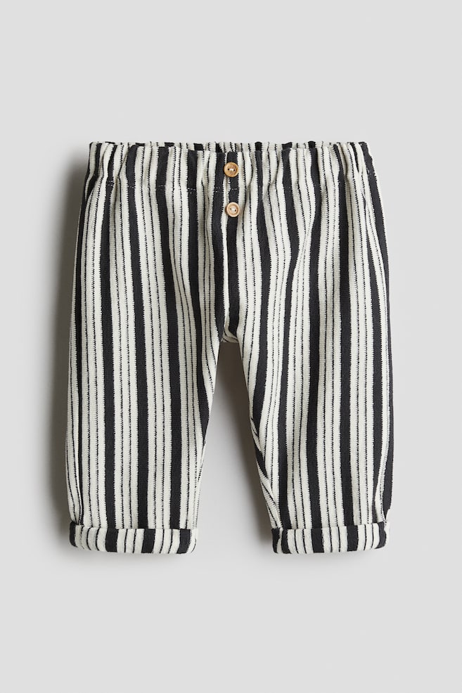 Terry trousers - White/Black striped/Light green/White striped - 1