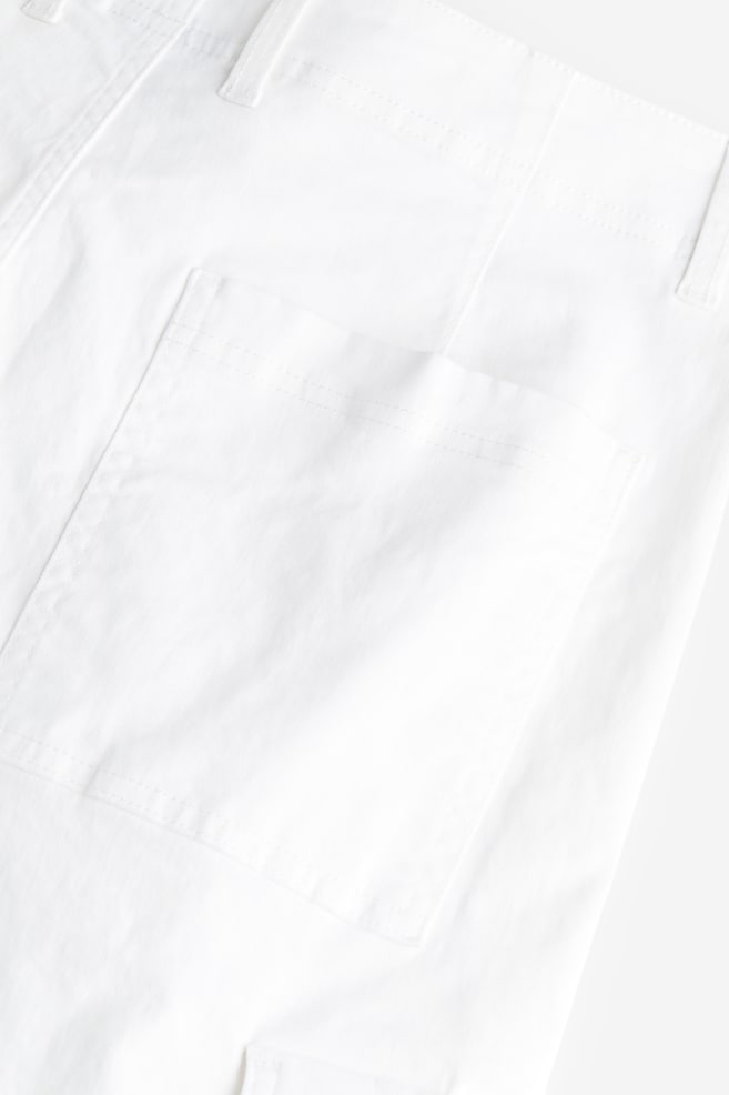 Pantaloni cargo Loose Fit - Bianco/Nero - 7