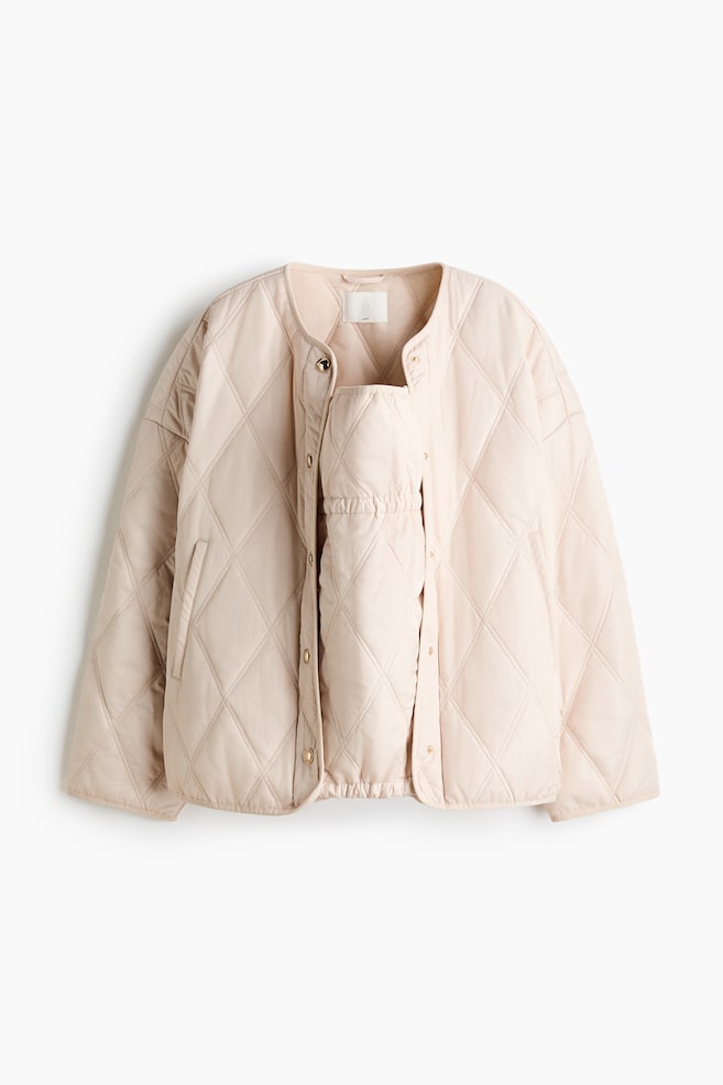 MAMA Before & After Quilted babywearing jacket - Cream/Dark khaki green - 1