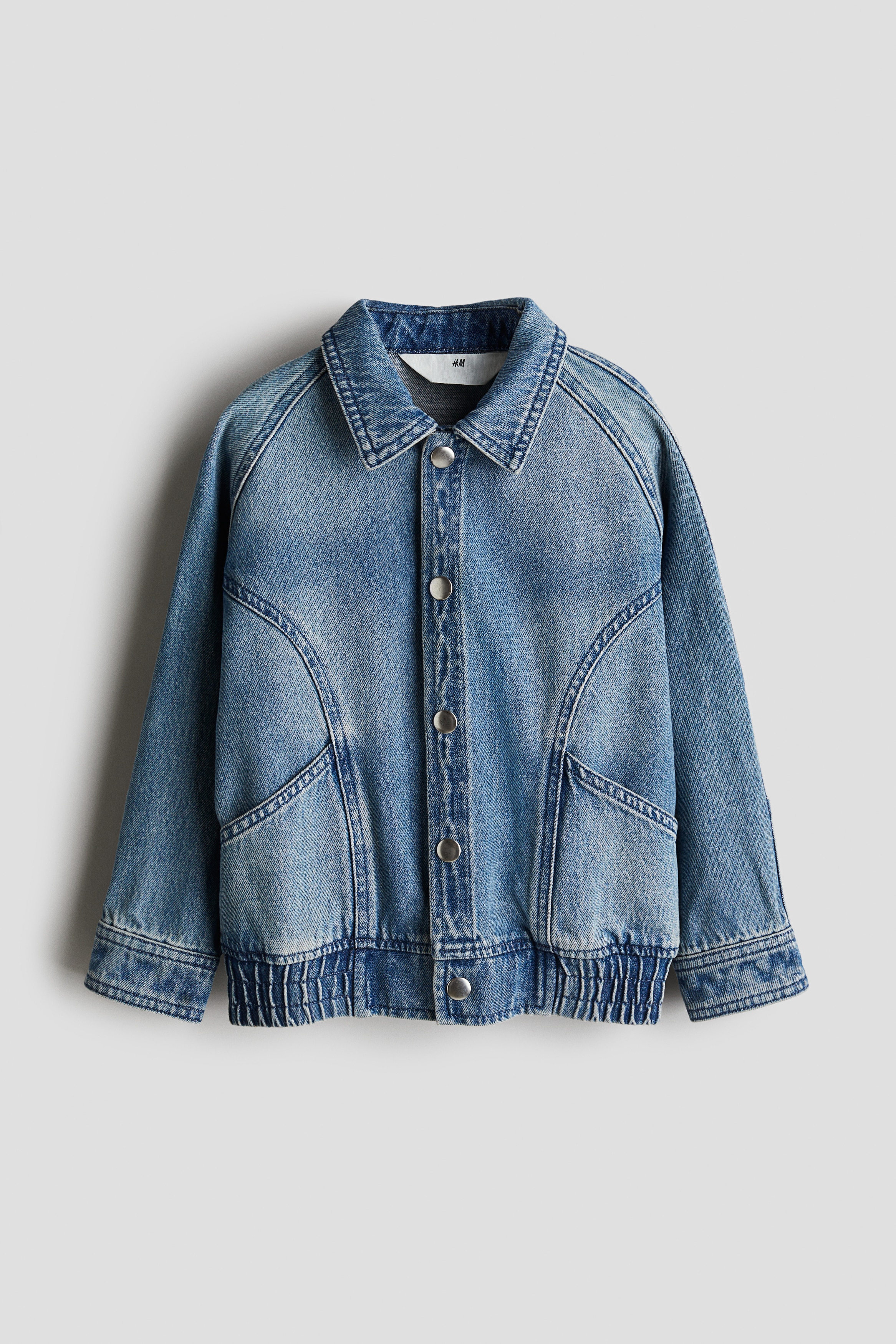 オーバーサイズデニムフライトジャケット - デニムブルー - Kids