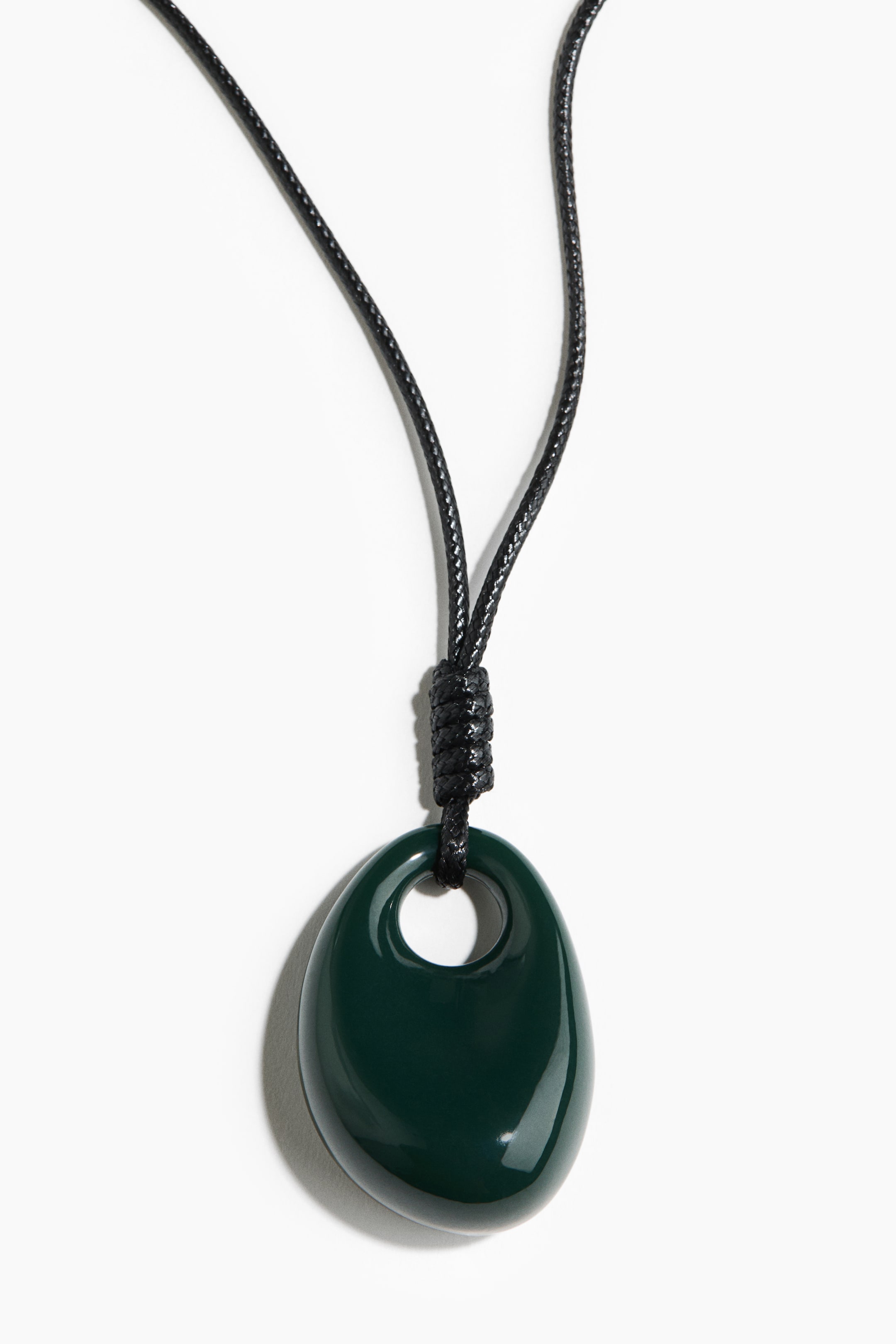 拡大画像を表示: ペンダントコードネックレス - ダークグリーン - レディース | H&M JP 2