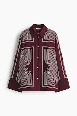 Oversized twillskjorta