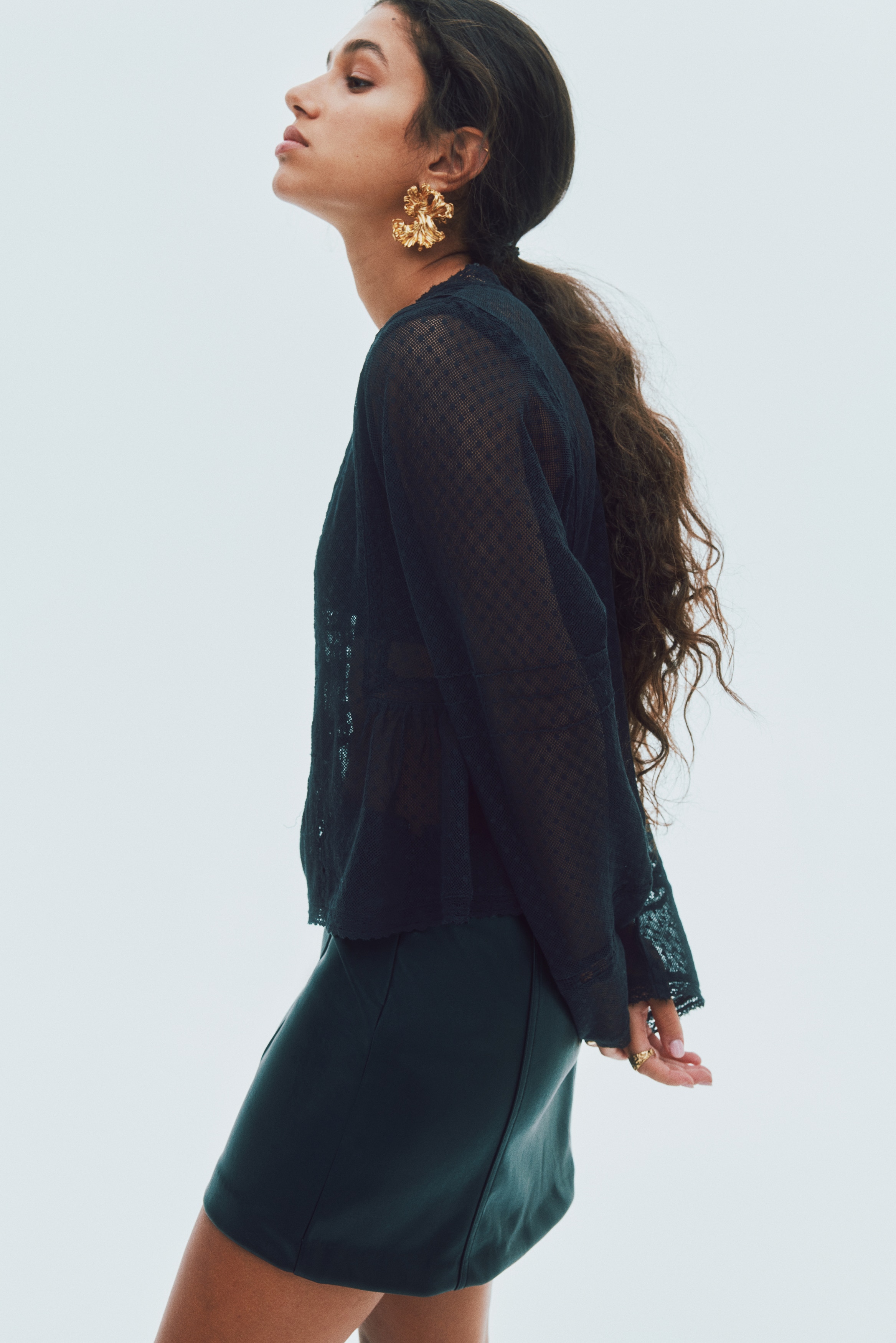 Plumeti mesh blouse