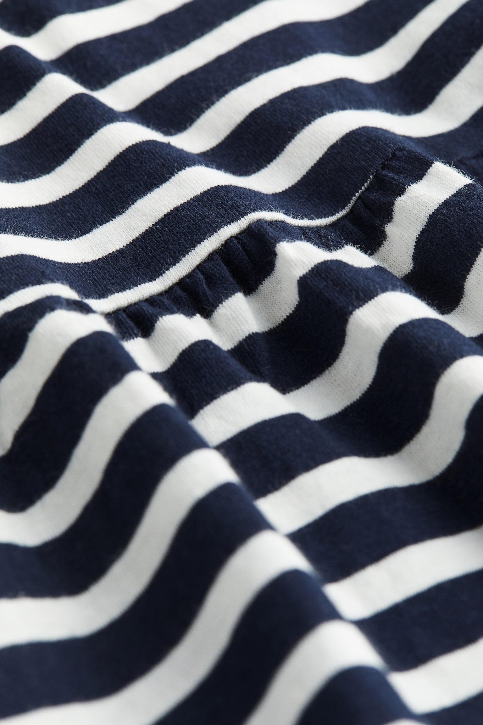 Cotton Jersey Dress - Navy blue/Stripe/Blue/Stripe - 2