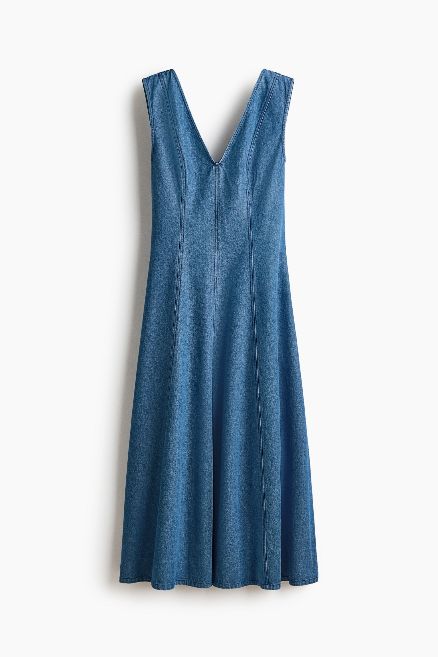 Flared denim dress - Denim blue