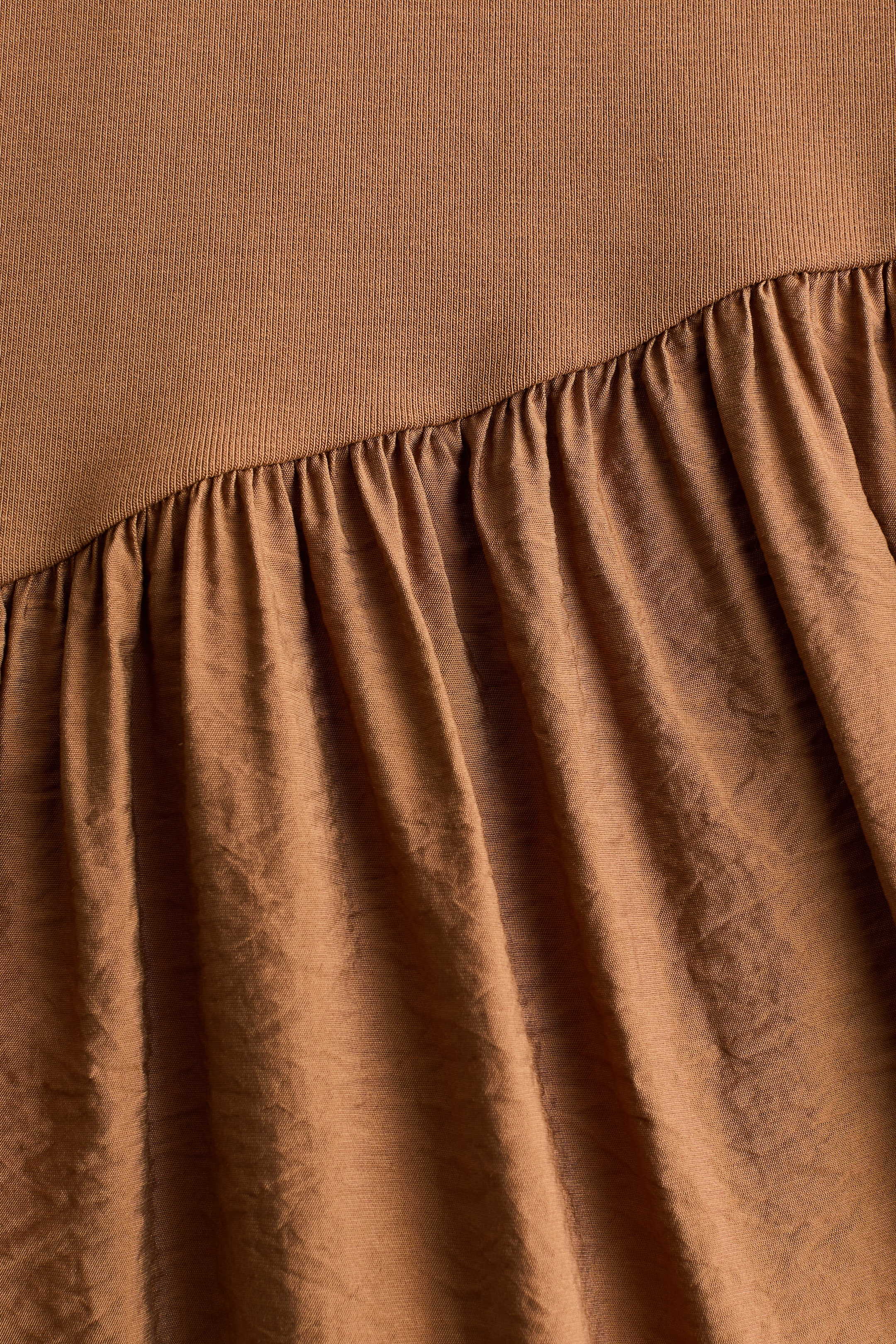 Asymmetric Dual-Fabric Dress
