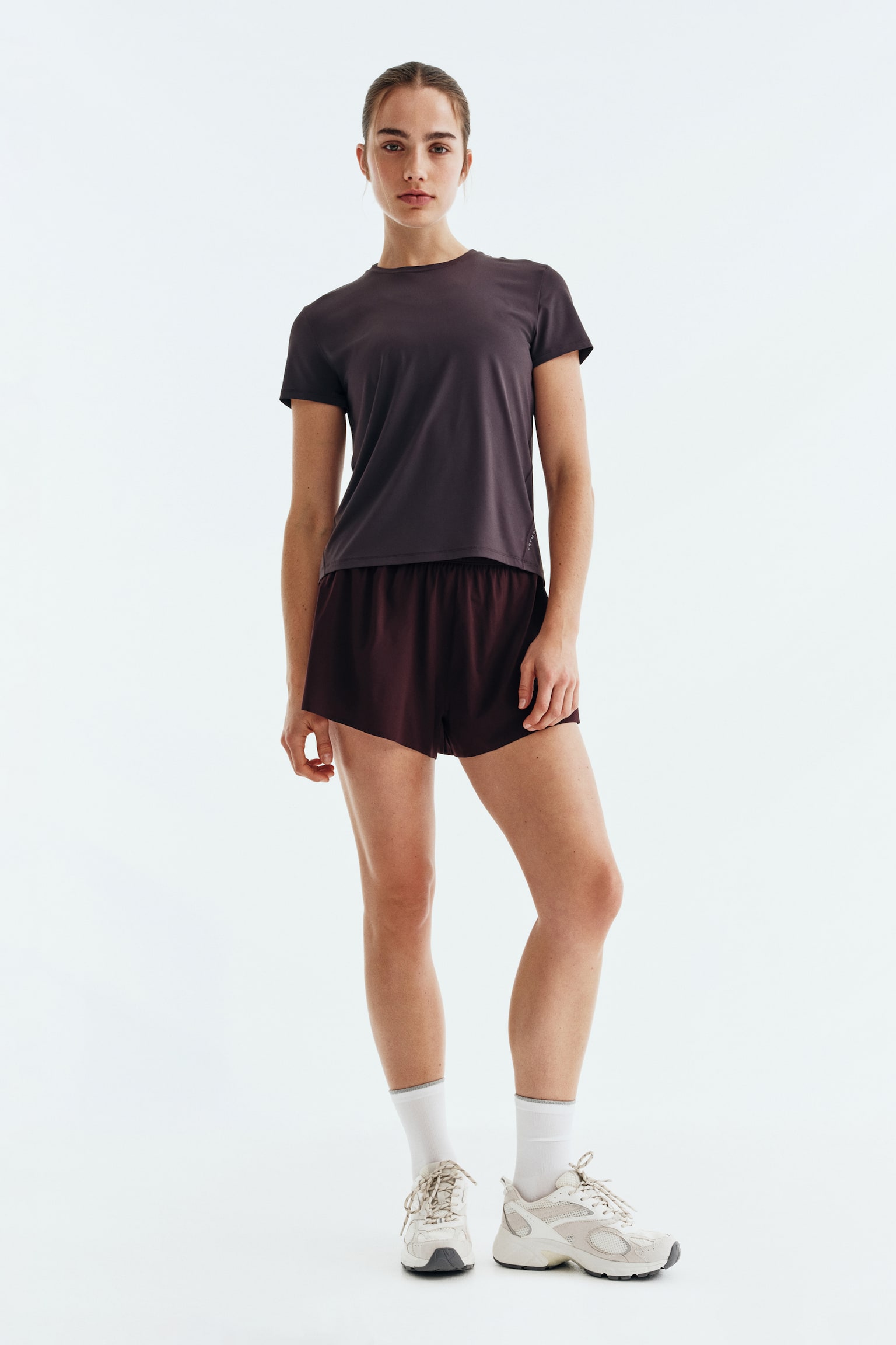 Cooling Running T-shirt with DryMove™ - Plum/Black/Powder pink/White/Butter yellow - 1