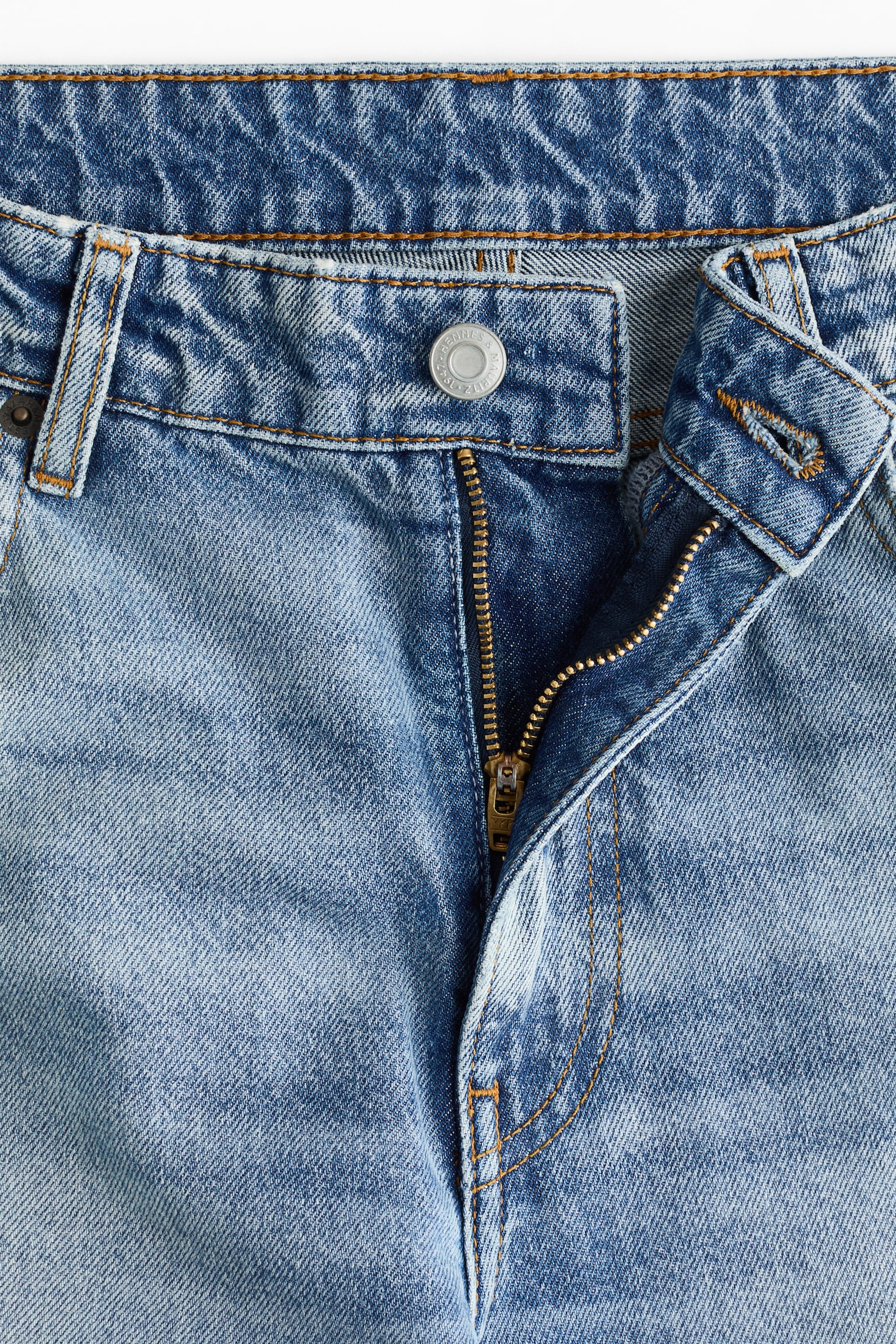 Baggy Regular Waist Jeans - Blu denim - 4