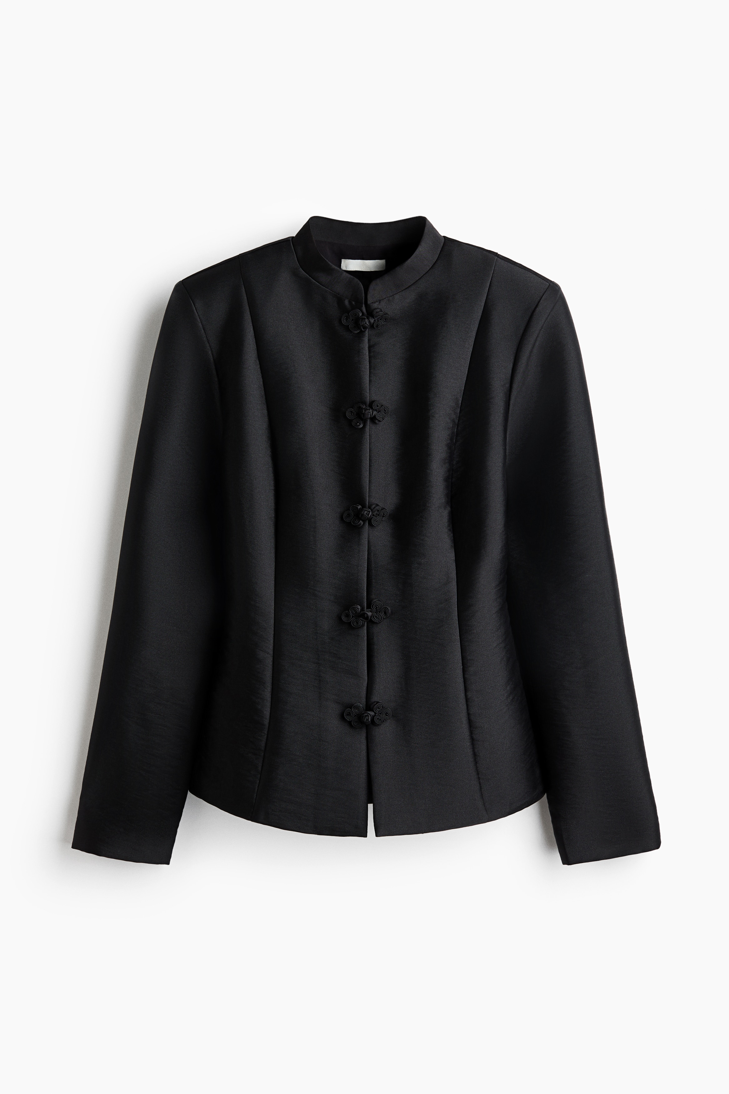 Knot-button jacket - Černá
