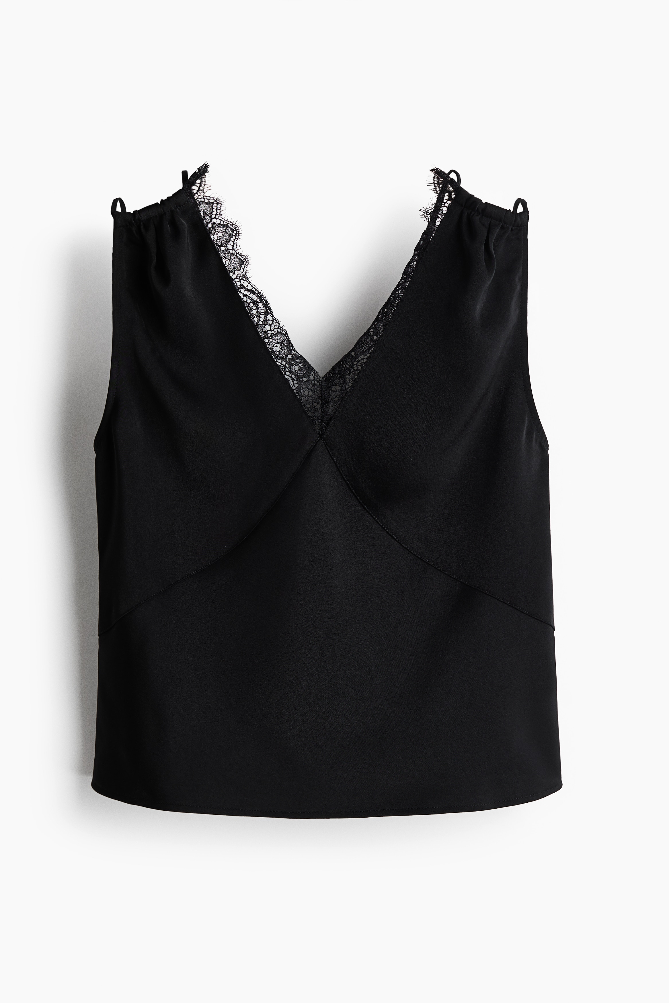 レーストリムトップス - ブラック