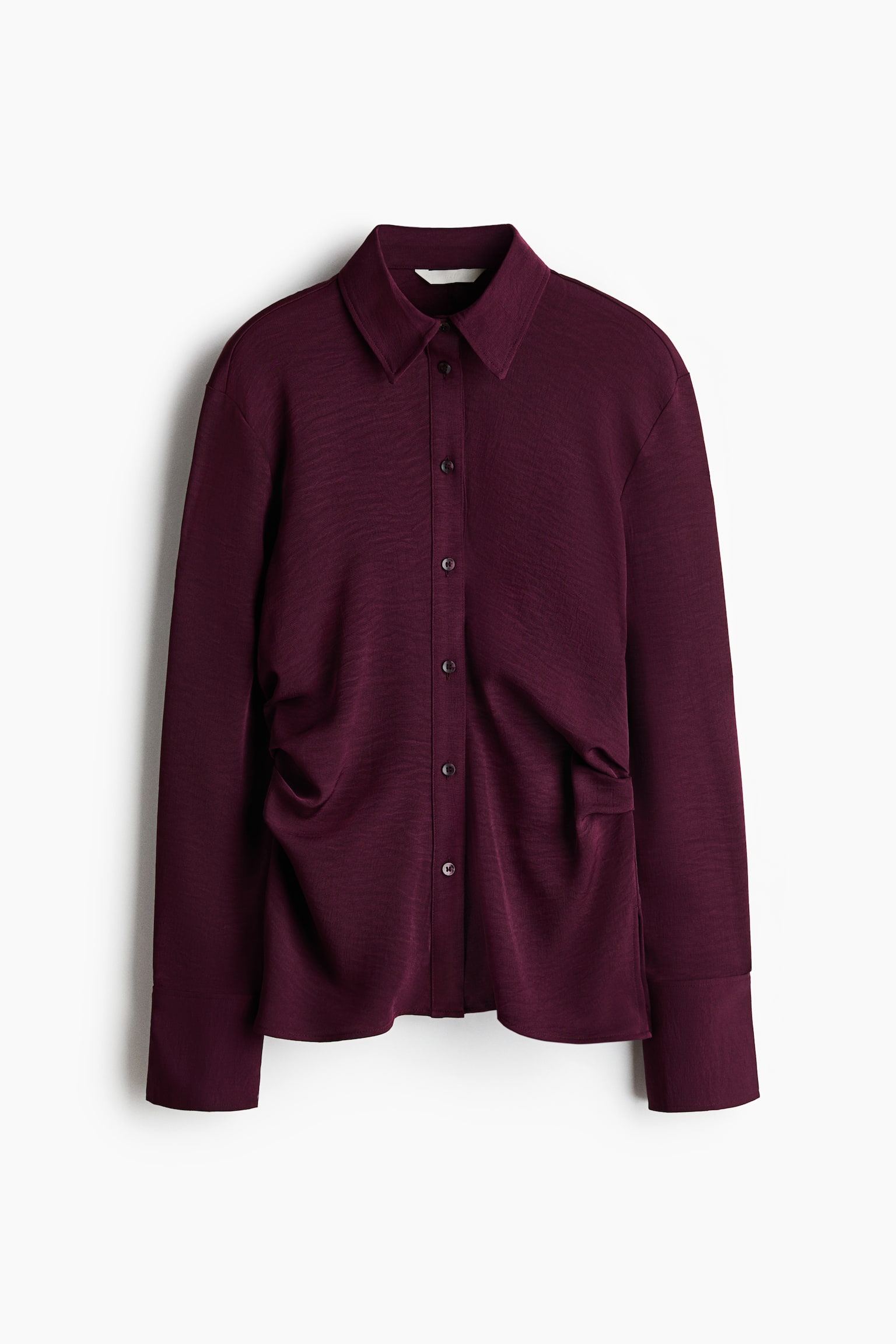 Draped Shirt - Dark purple/Dark dusty pink/Cream/Dark turquoise
