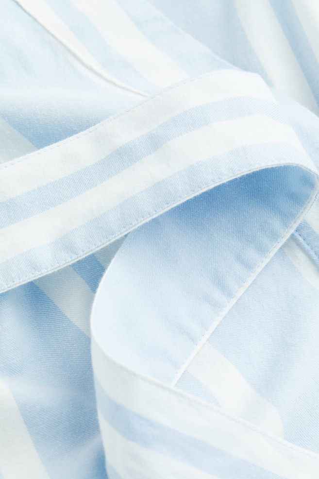 Twill dressing gown - Light blue/Striped - 7