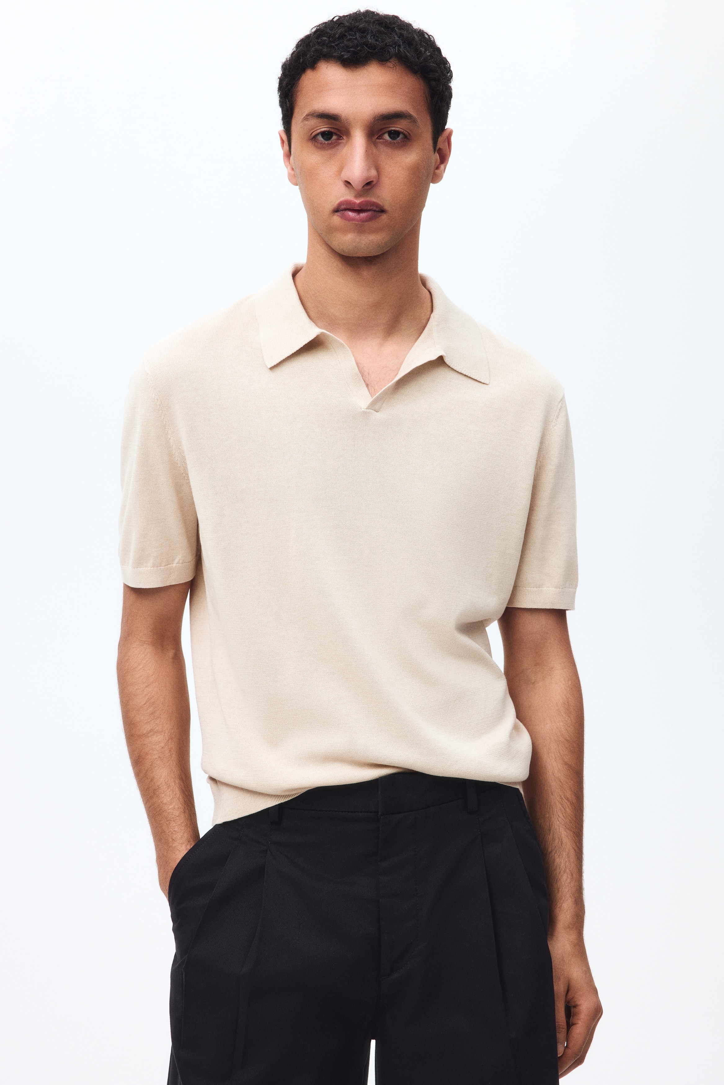 Regular-Fit Silk-Blend Polo Shirt from H&M - $50.99