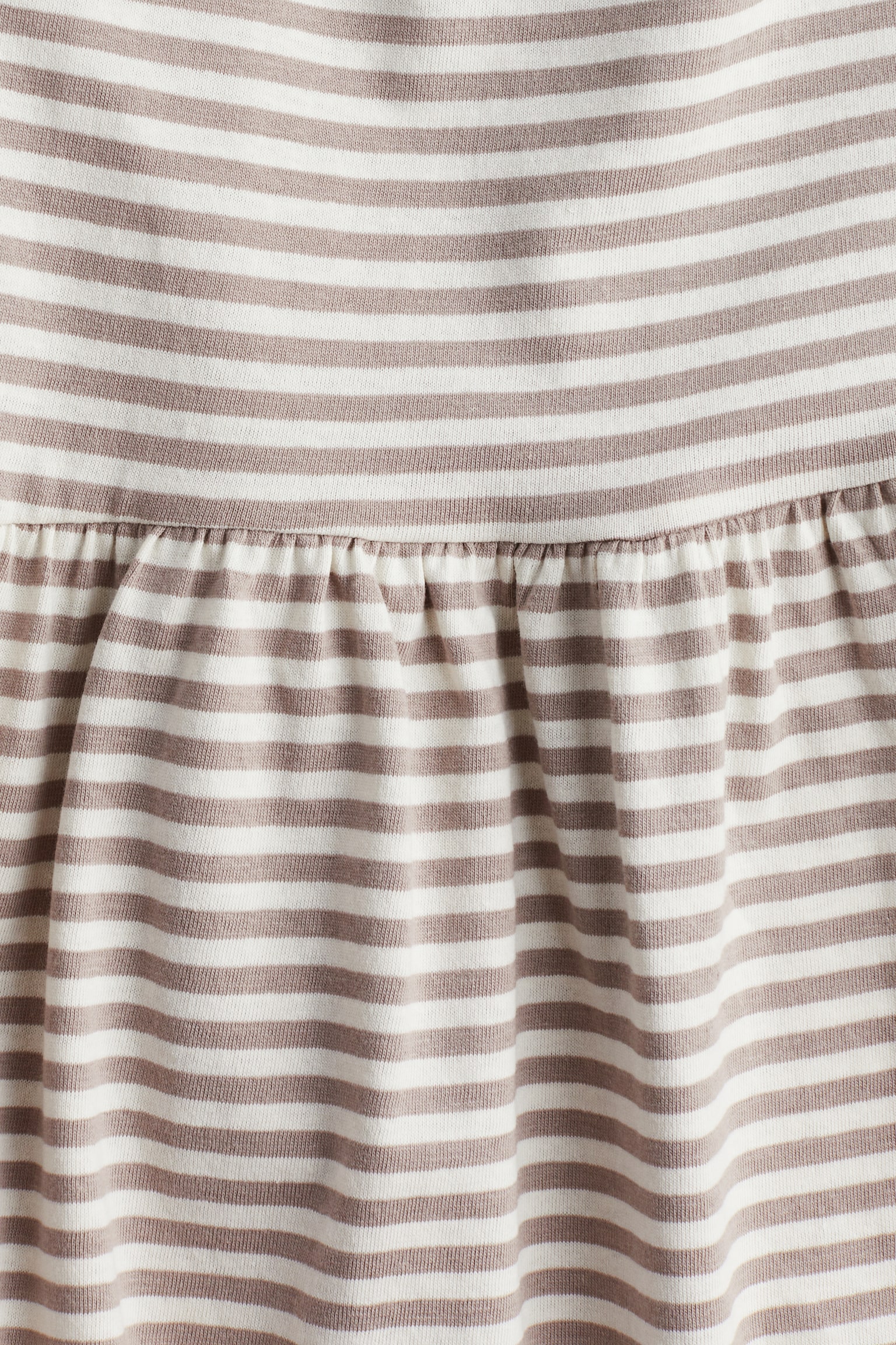 Cotton jersey dress - Mole/Striped/Light rust red - 2