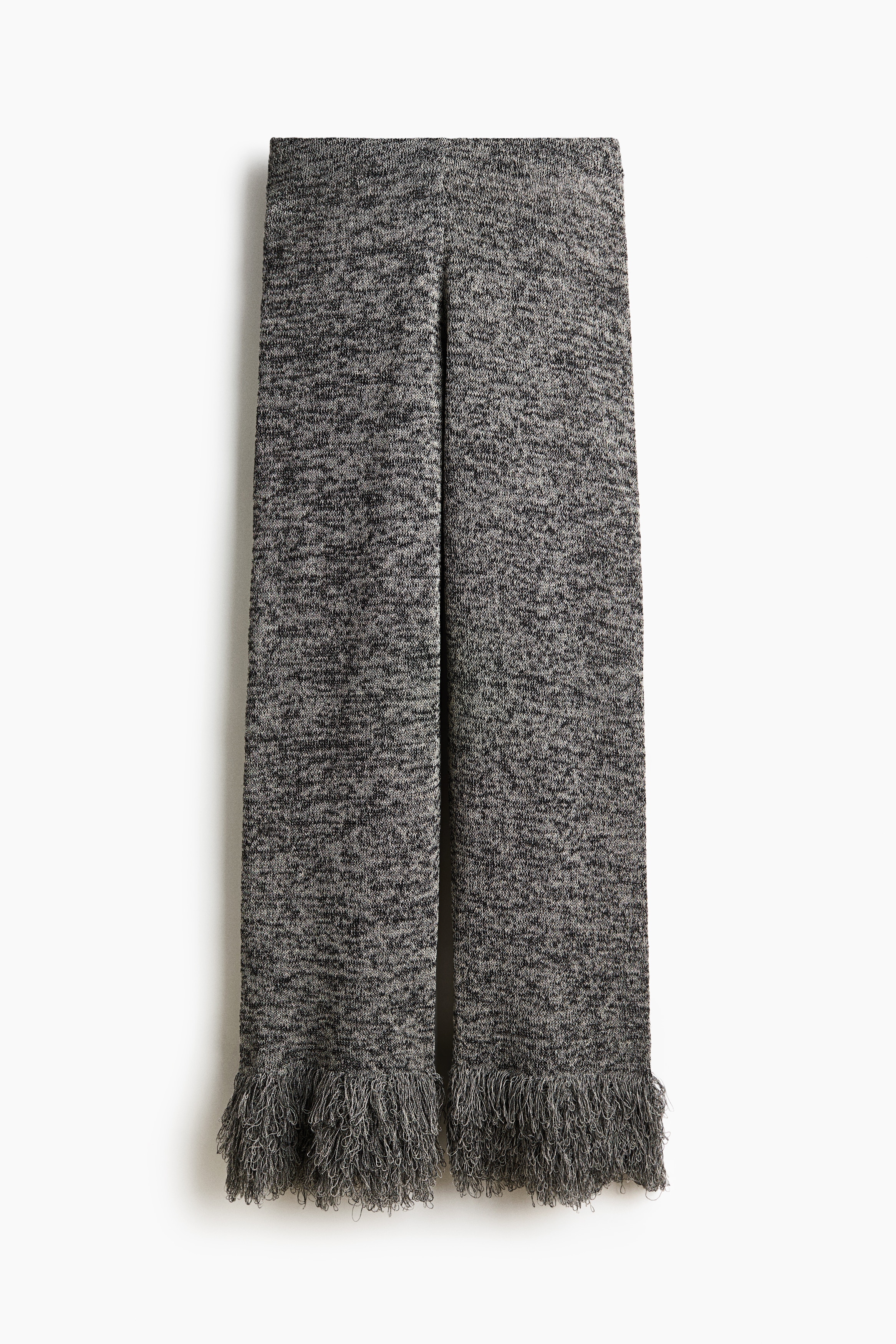 Fringed trousers - Dark grey/White marl