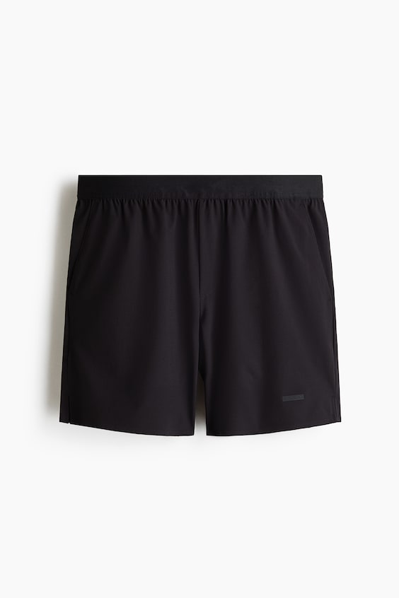 Мужские шорты H&M Move Regular-Fit Tennis with DryMove™, цвет: Чёрный