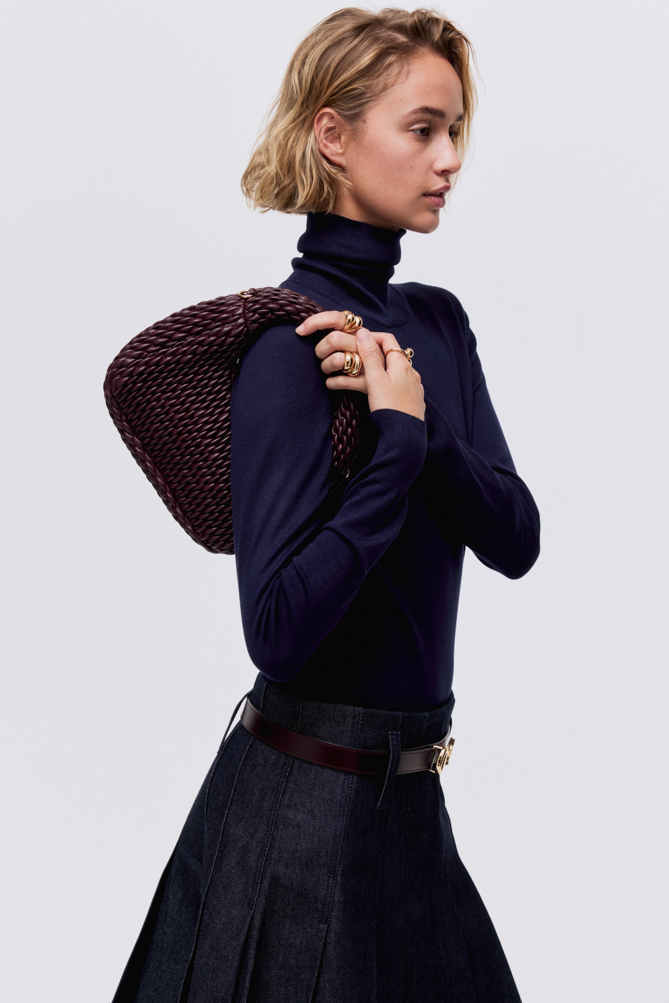 View larger image: Polo-neck jumper - Navy blue - Ladies | H&M HK 4