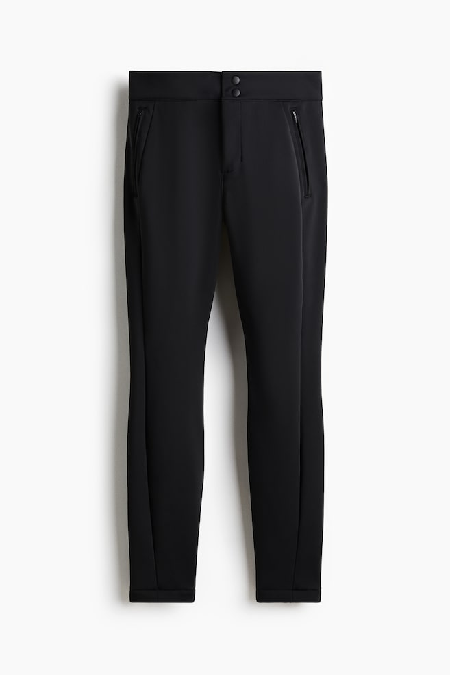 Brushed-inside ski trousers - Black/Coffee - 1