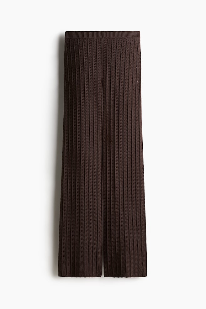 Hose im Häkellook - Dunkelbraun - 1